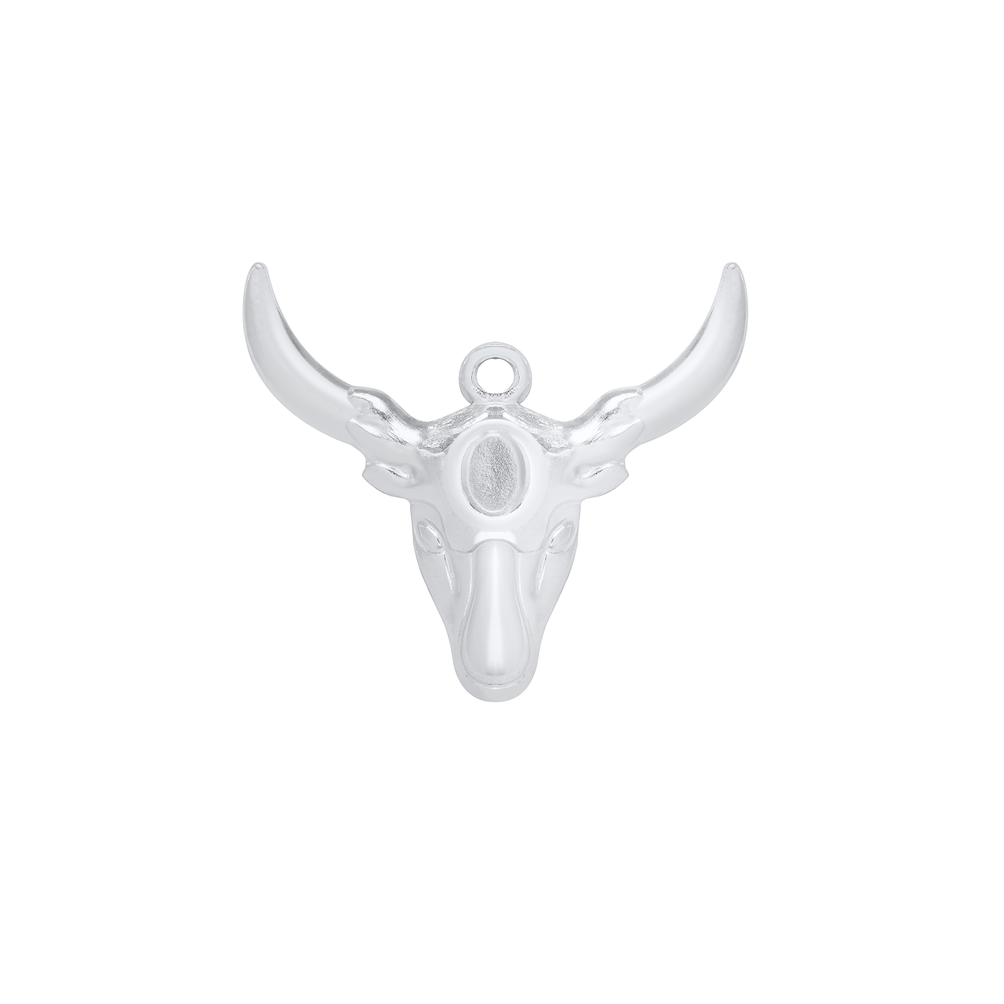 Keepsake Breast Milk Resin Oval Bezel Pendant Settings,Yellow Gold Plated Stainless Steel Bulls Head Pendant Charm,DIY Pendant Blank 1421252 - Click Image to Close