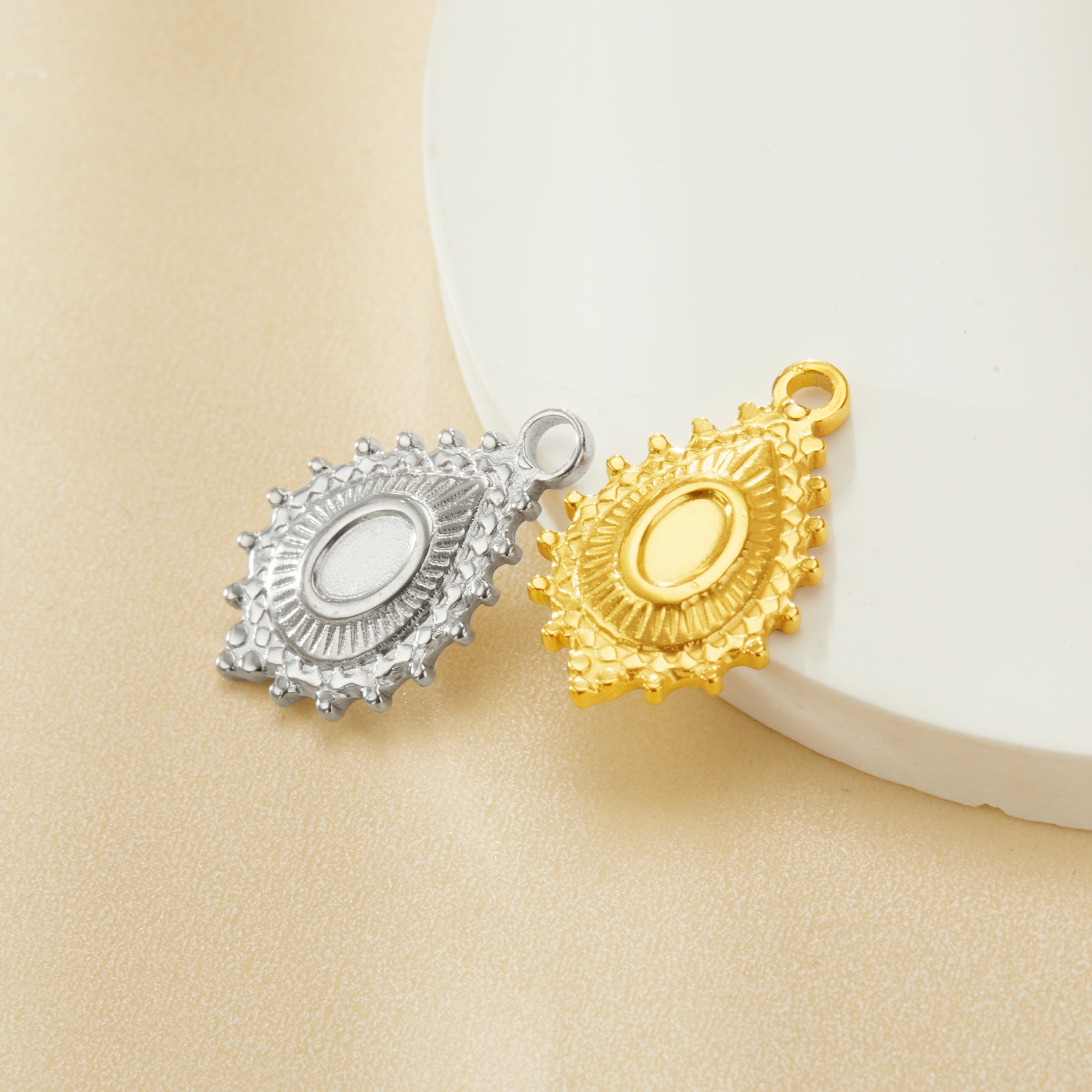 3x5MM Keepsake Breast Milk Resin Oval Bezel Pendant Settings,Yellow Gold Plated Stainless Steel Pear Pendant Charm,Vintage Pendant Blank 1421253 - Click Image to Close