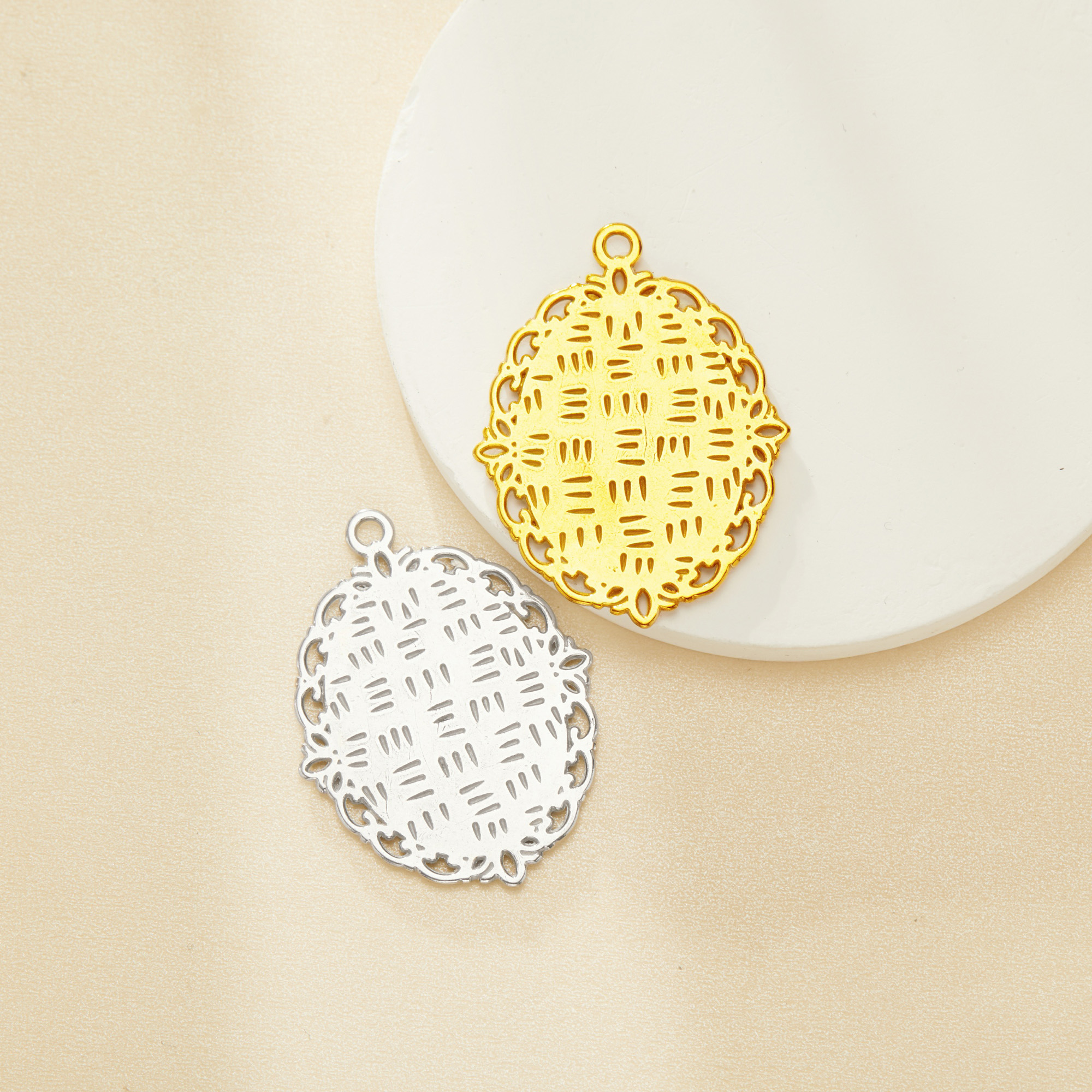 Keepsake Breastmilk Stainless Steel Oval Bezel Pendant,Vintage Styles Art Deco Oval Pendant,Silver Gold Pendant,DIY Pendant Supplies 1421254 - Click Image to Close
