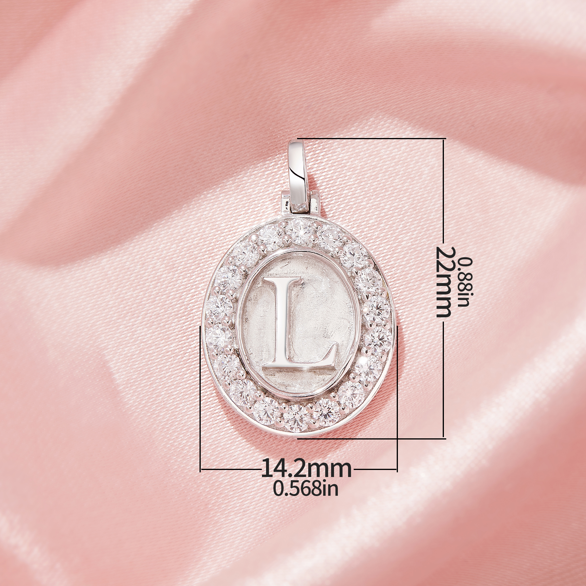 Initial Letter Keepsake Breast Milk Resin Pendant Bezel,Solid 925 Sterling Silver Charm,DIY Supplies 1421257