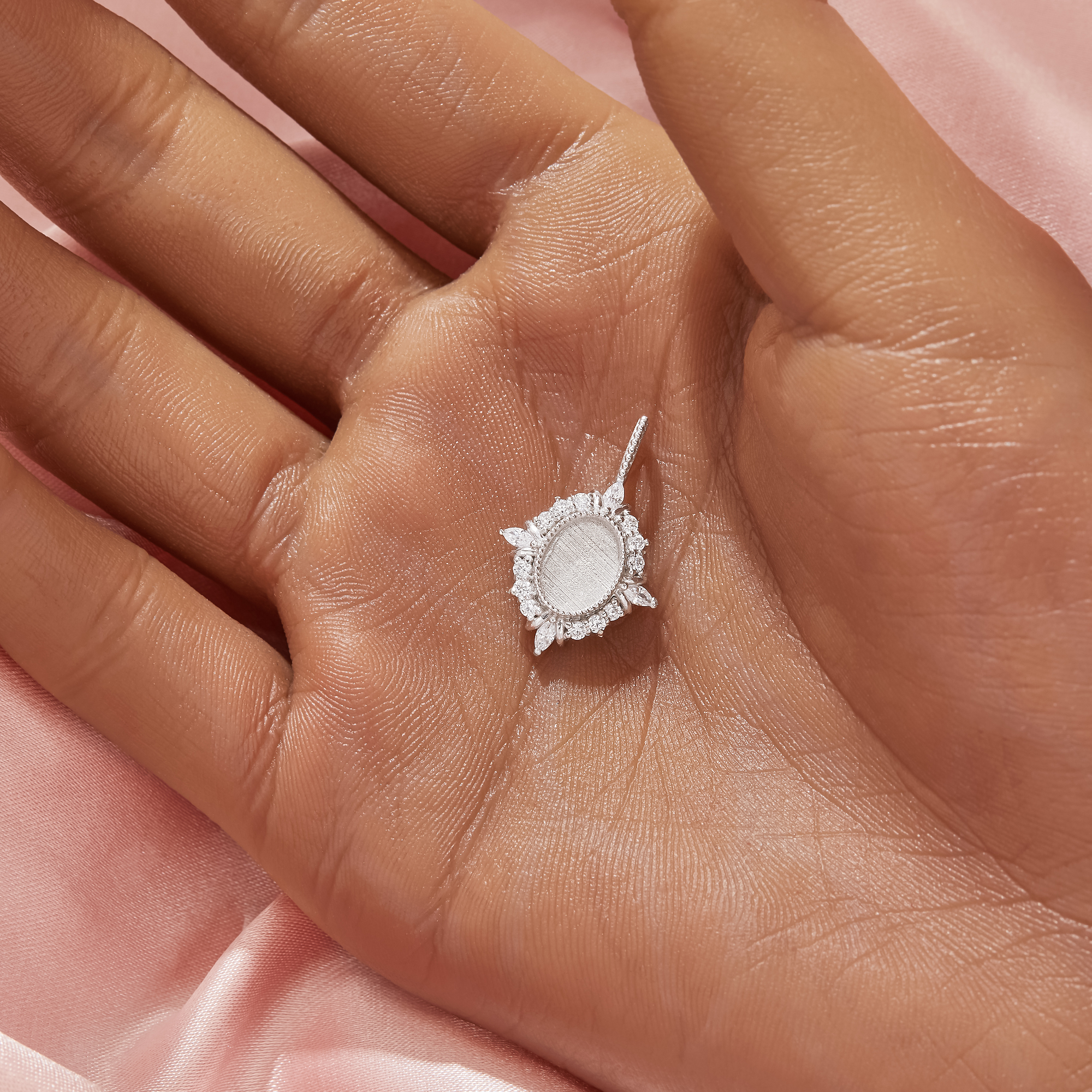 Keepsake Breast Milk Resin Oval Bezel Pendant Blank Settings,Solid 925 Sterling Silver Pendant Charm,Vintage Styles Pendant,DIY Pendant Supplies 1421258-1