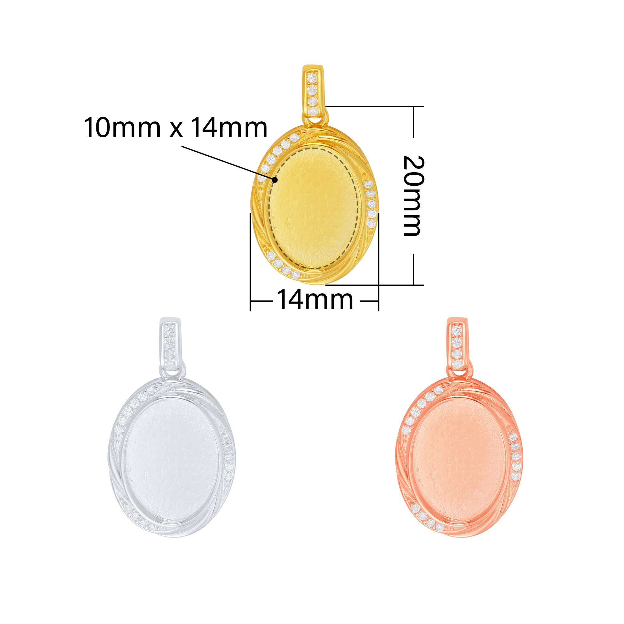 10x14MM Keepsake Breast Milk Resin Oval Bezel Pendant Settings,Solid 925 Sterling Silver Rose Gold Plated Pendant Charm,Vintage Styles Pendant,DIY Pendant Supplies 1421267 - Click Image to Close