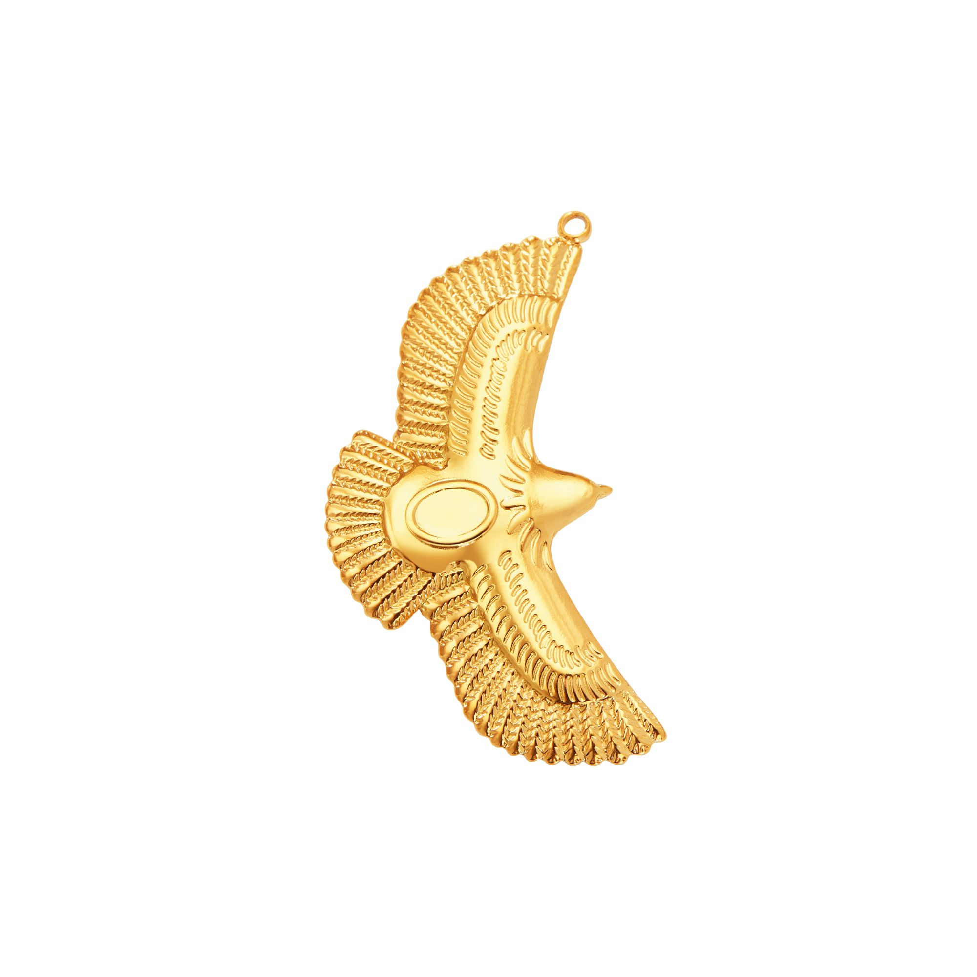 4x6MM Oval Bezel Stainless Steel Pendant Settings,Yellow Gold Rhodium Eagle Pendant Charm,DIY Pendant Blank Supplies 1421269 - Click Image to Close