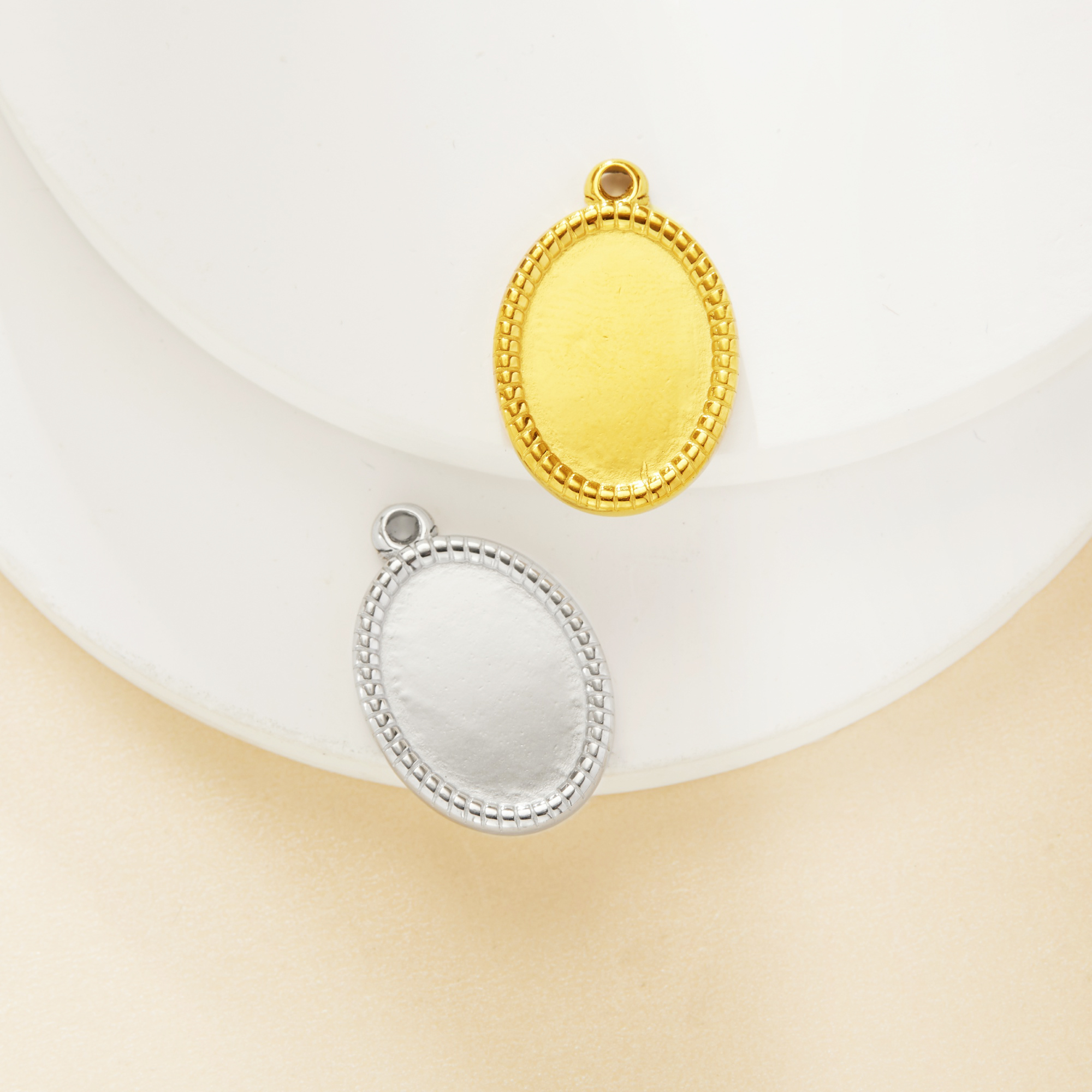 Keepsake Breast Milk Resin Oval Bezel Pendant Settings,Simple Stainless Steel Oval Pendant Charm,DIY Pendant Blank Supplies 1421276 - Click Image to Close