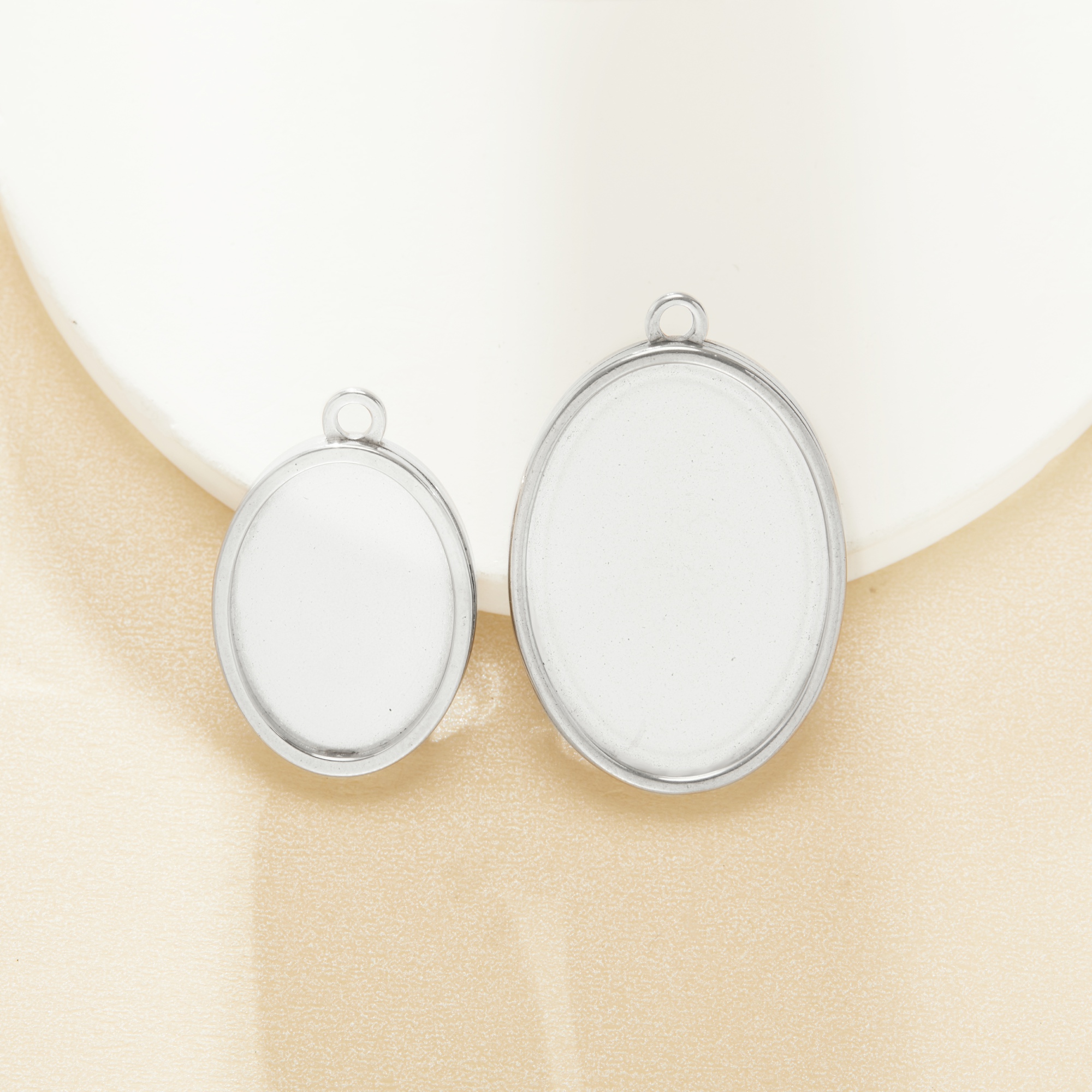 Keepsake Breast Milk Double Sides Oval Pendant Bezel,Minimalist Brass Oval Pendant Charm,DIY Pendant Charm Supplies 1421278