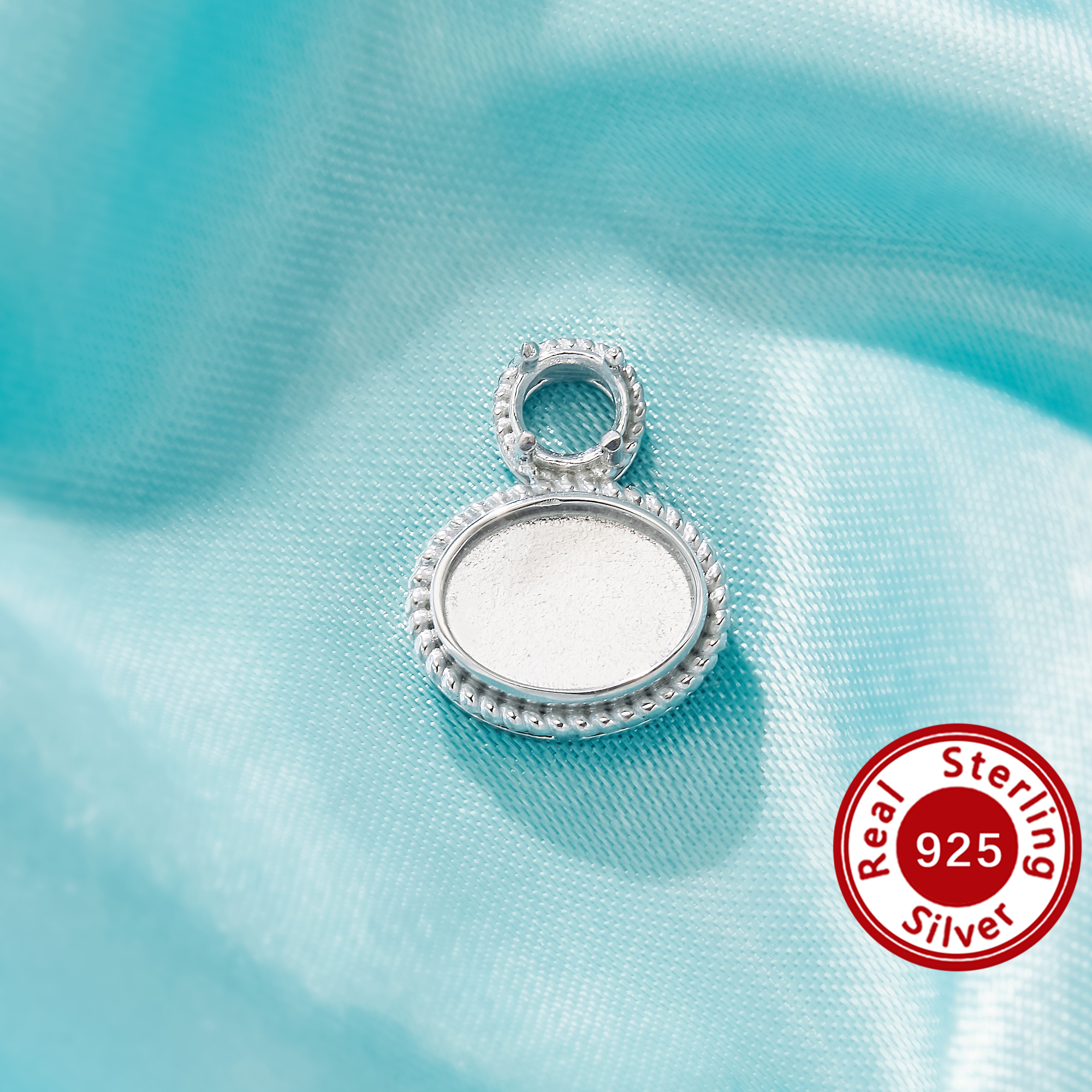 Keepsake Breast Milk Resin Oval Bezel Pendant Settings,Solid 925 Sterling Silver Pendant Charm,Art Deco Oval Pendant,DIY Pendant Supplies 1421279-1