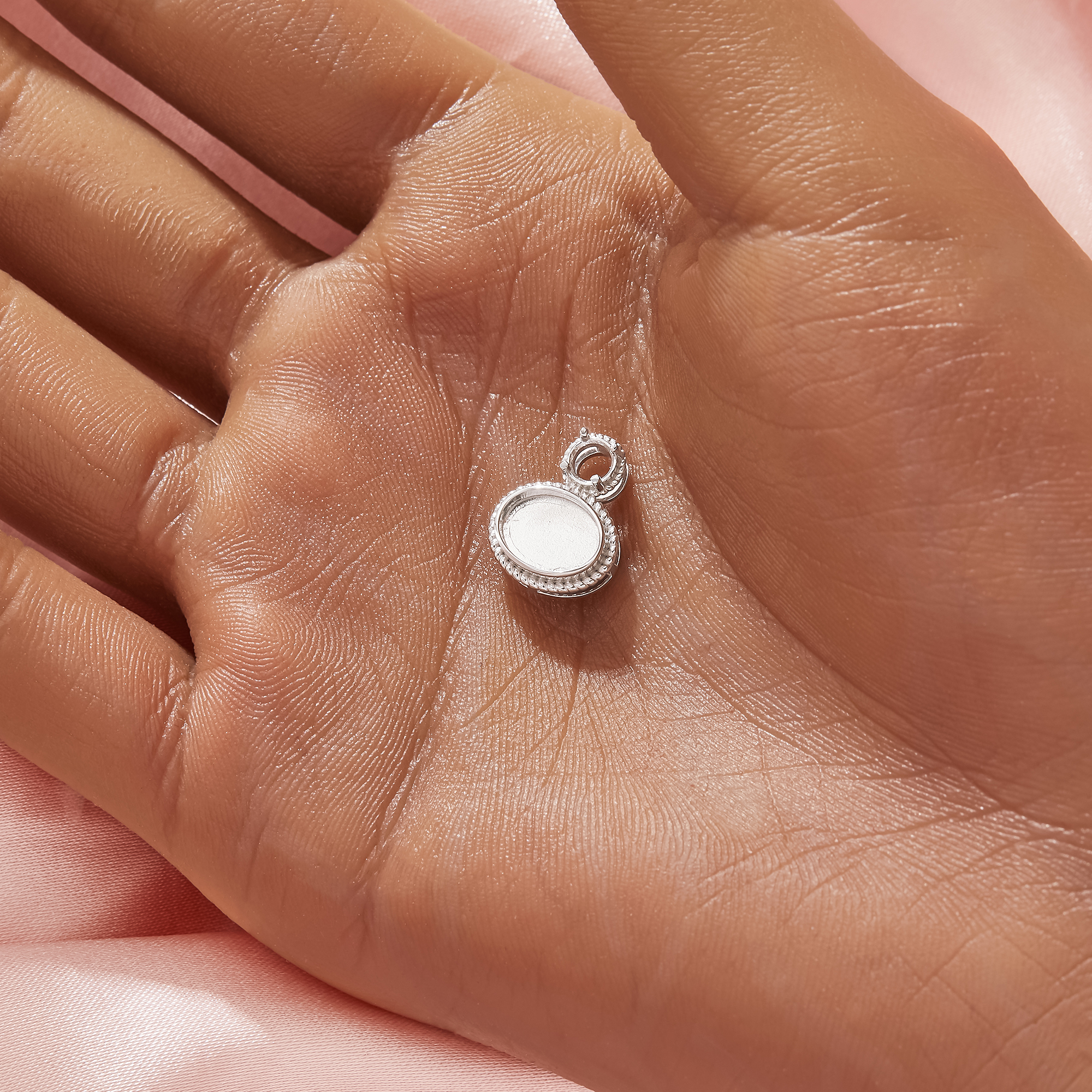 Keepsake Breast Milk Resin Oval Bezel Pendant Settings,Solid 925 Sterling Silver Pendant Charm,Art Deco Oval Pendant,DIY Pendant Supplies 1421279-1