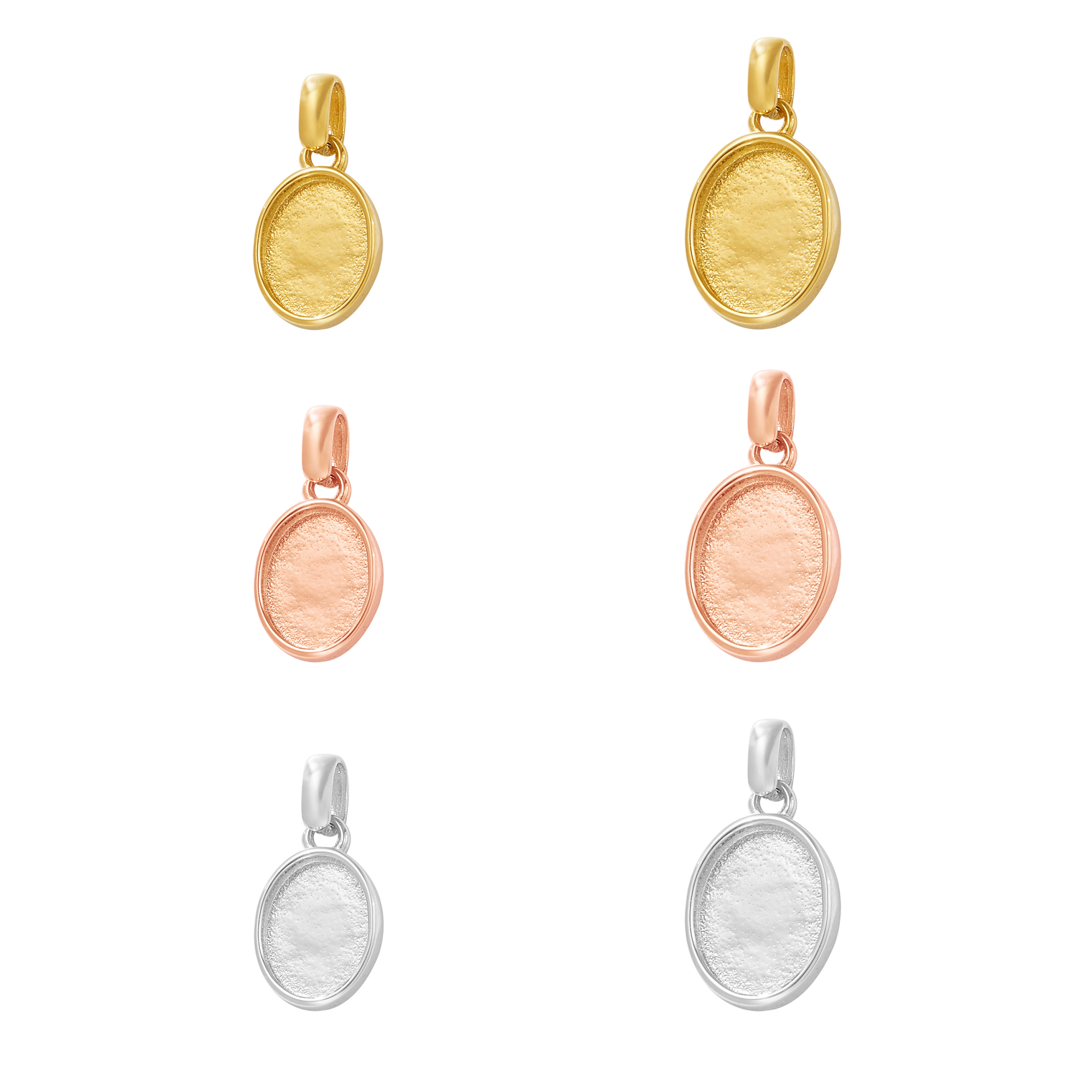 Keepsake Breast Milk Stainless Steel Oval Bezel Pendant Settings,Minimalist DIY Pendant Charm Supplies 1421281