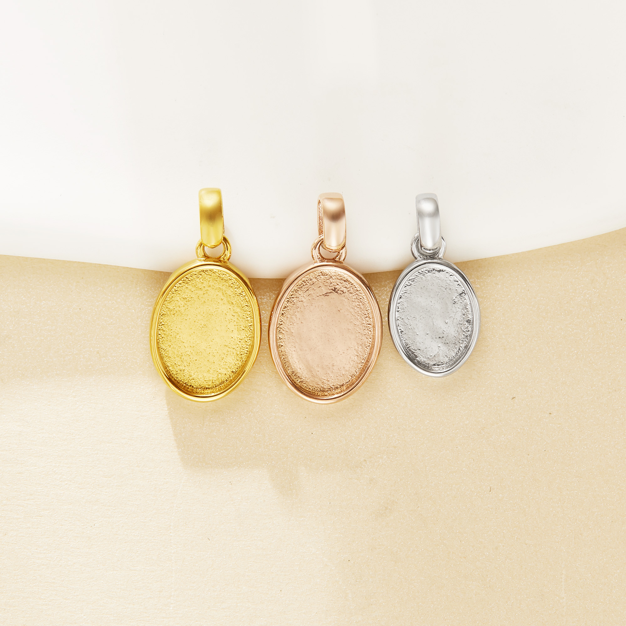 Keepsake Breast Milk Stainless Steel Oval Bezel Pendant Settings,Minimalist DIY Pendant Charm Supplies 1421281