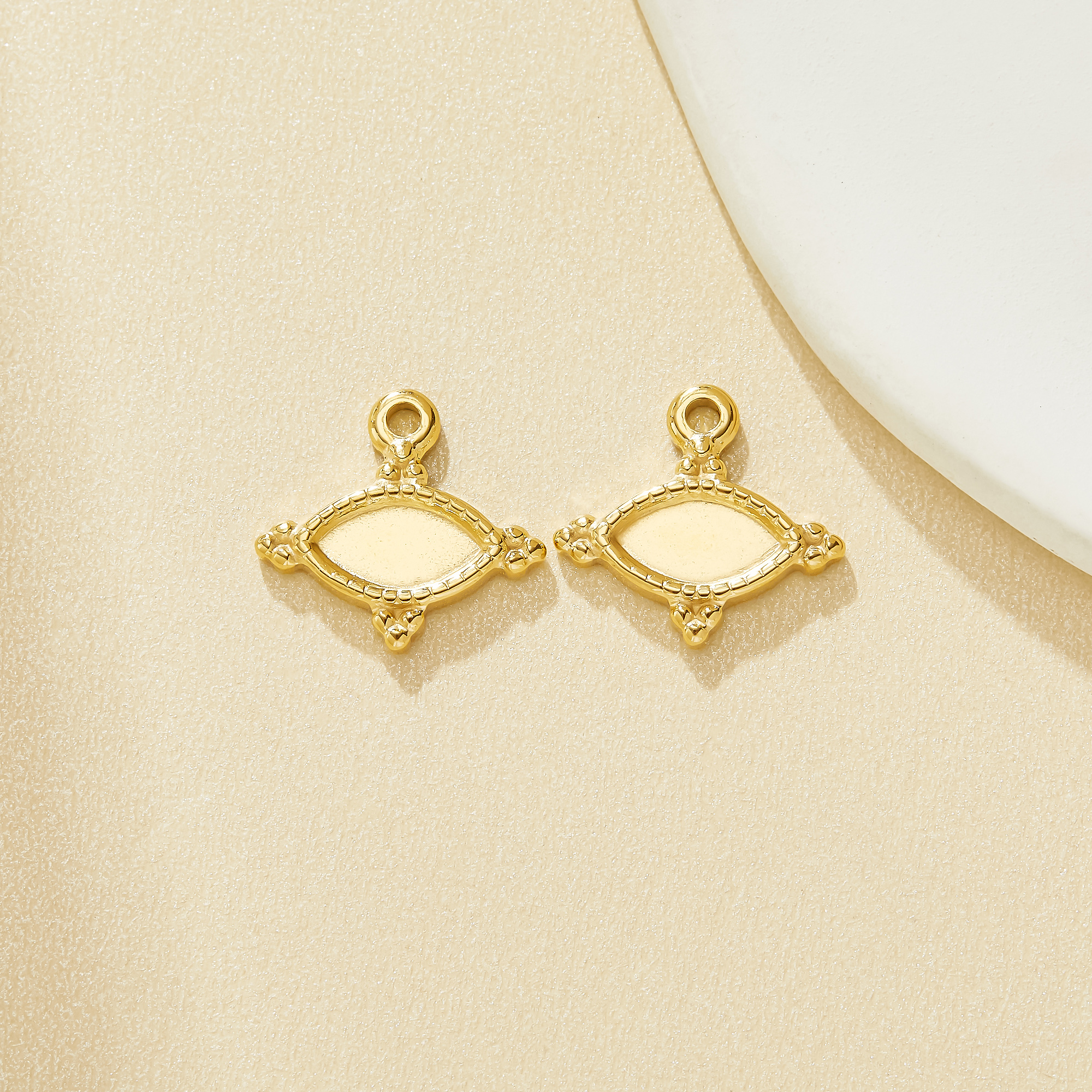 4x8MM Keepsake Breast Milk Resin Stainless Steel Marquise Bezel Pendant Settings With Loops,Vintage Styles Oval Pendant,DIY Pendant Blank 1421283