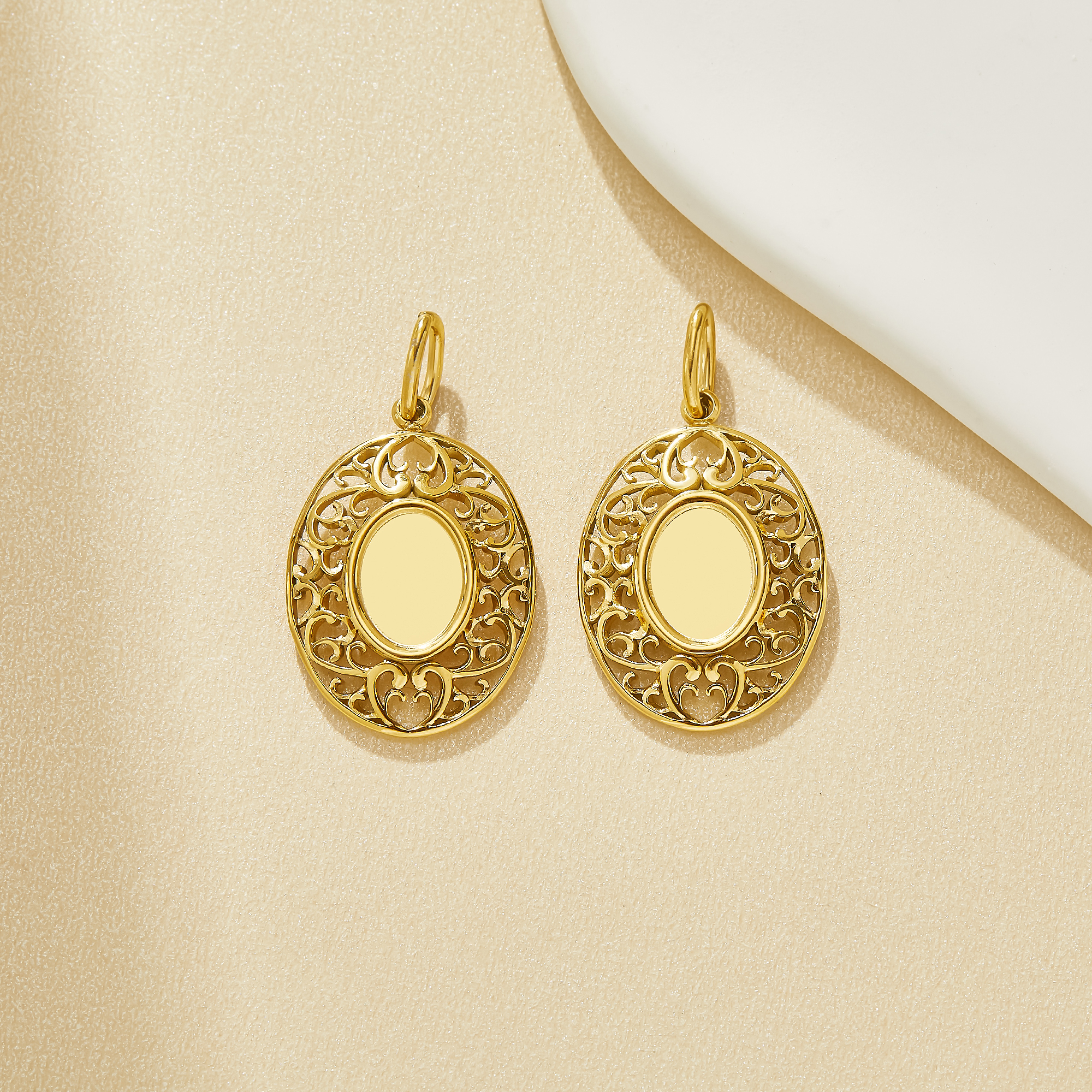 6x8MM Keepsake Breast Milk Resin Stainless Steel Oval Bezel Pendant Settings,Vintage Styles Pendant,DIY Pendant Blank Supplies 1421285