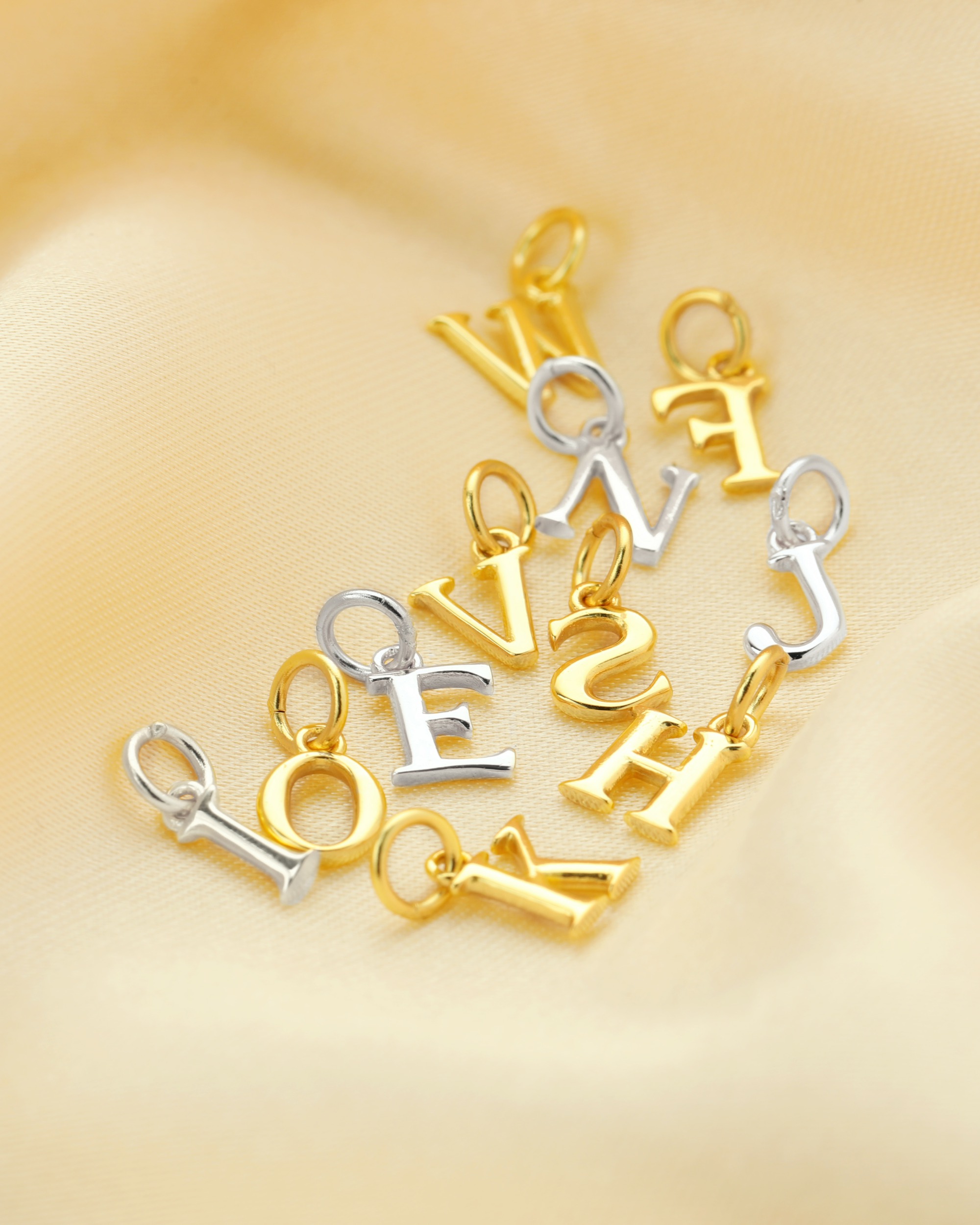 6-7MM Initial Letter Charm,Solid 925 Sterling Silver Charm,Simple Alphabet Charm,DIY Custom Name Charm 1431174 - Click Image to Close