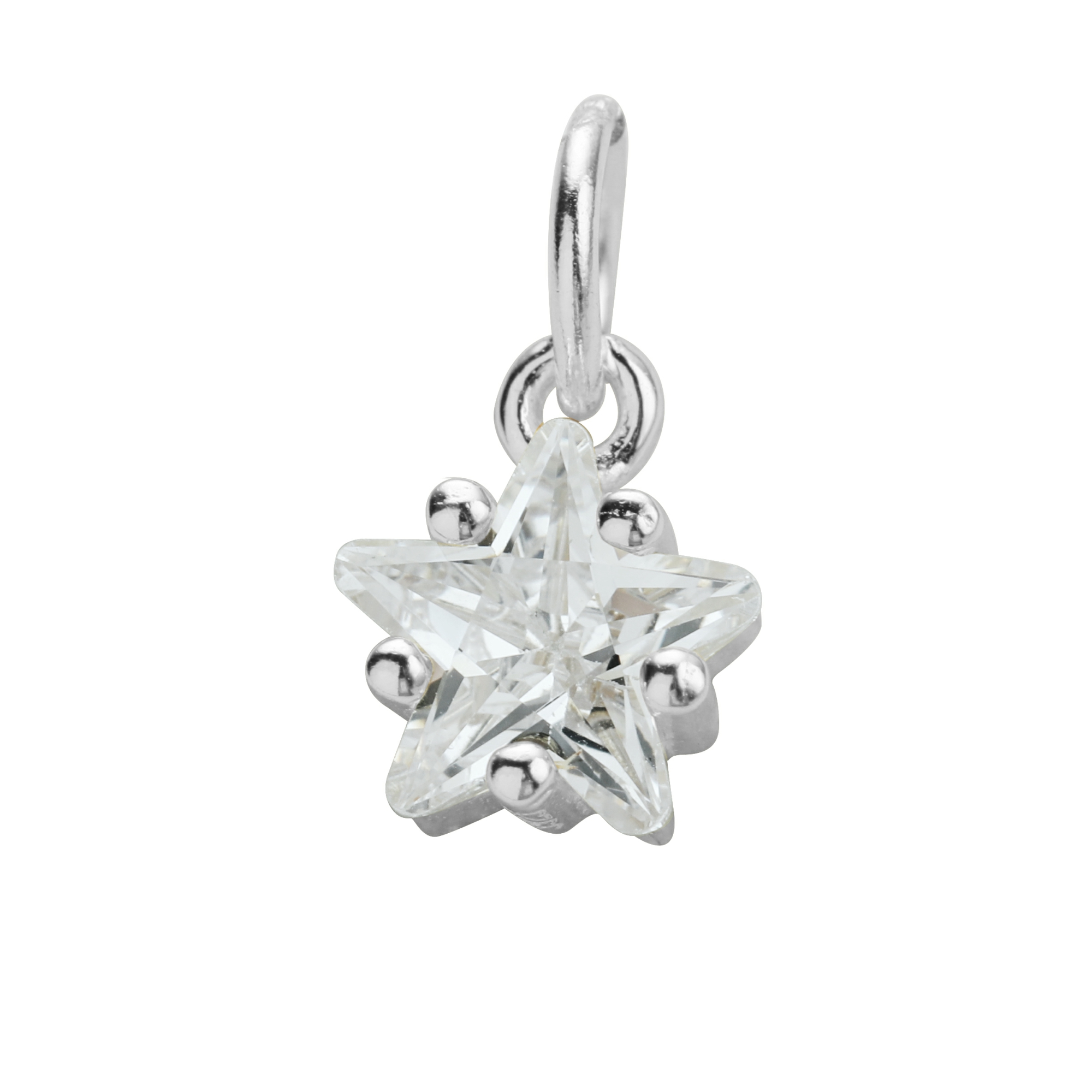 6MM CZ Stone Star Charm,Solid 925 Sterling Silver Gold Plated Pendant Charm,DIY Pendant Charm Supplies 1431192 - Click Image to Close