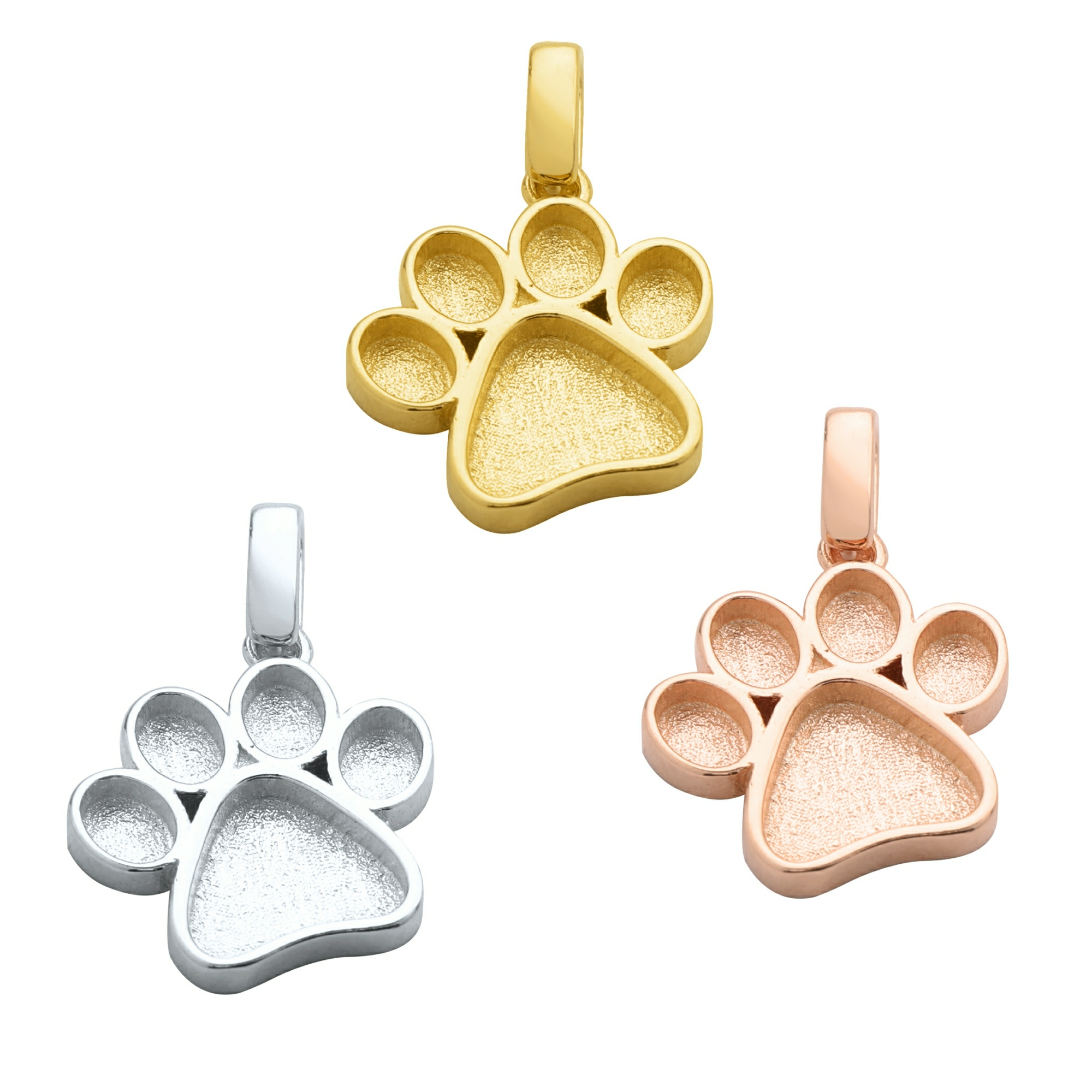 13MM Keepsake Breast Milk Resin Dog Paw Pendant Bezel Settings,Solid 14K 18K Gold Pendant Charm,DIY Pendant Bezel Supplies 1431216 - Click Image to Close