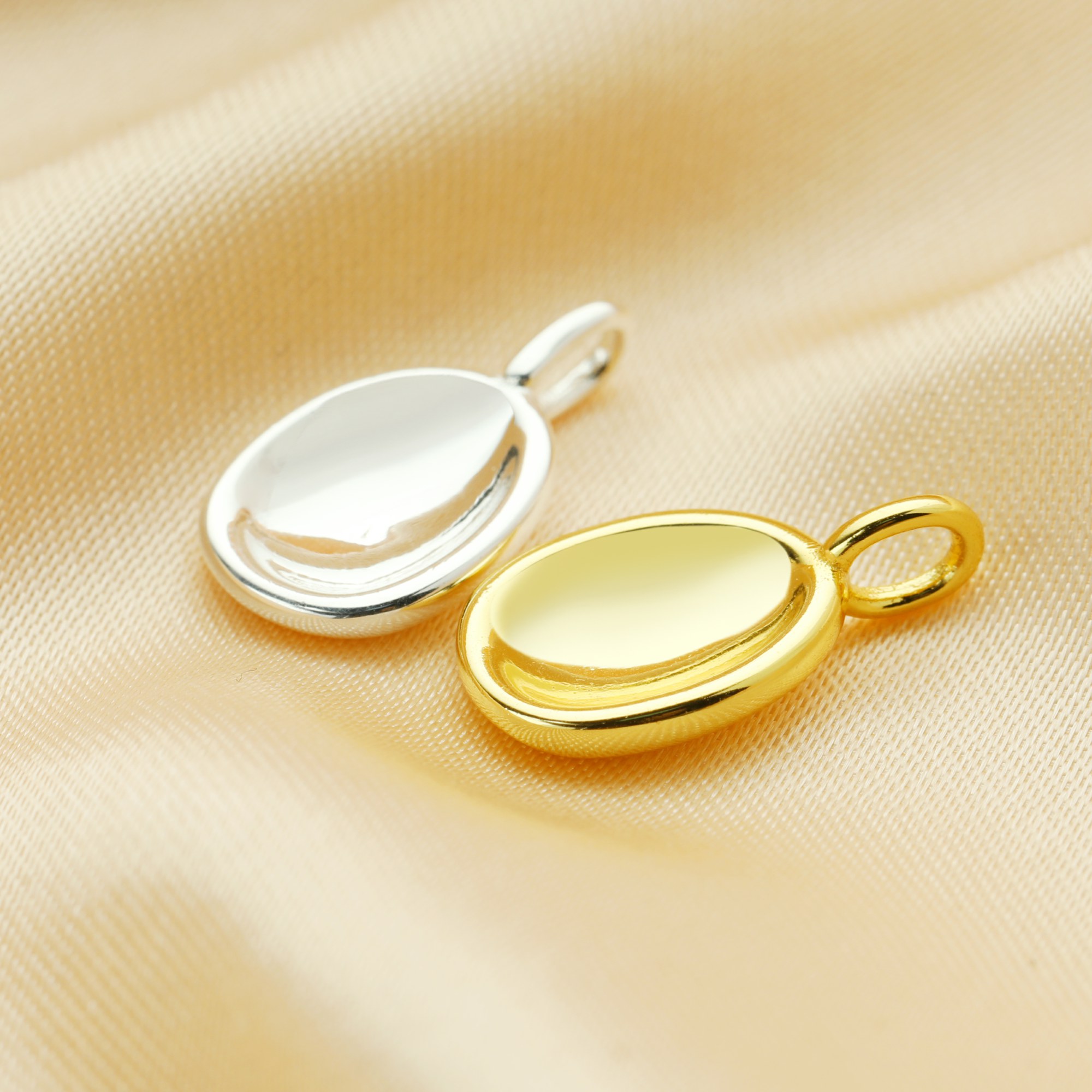7x9MM Keepsake Breast Milk Resin Oval Bezel Settings,Solid 925 Sterling Silver Rose Gold Plated Pendant,Simple Oval Charm,DIY Memory Jewelry Supplies 1431226 - Click Image to Close