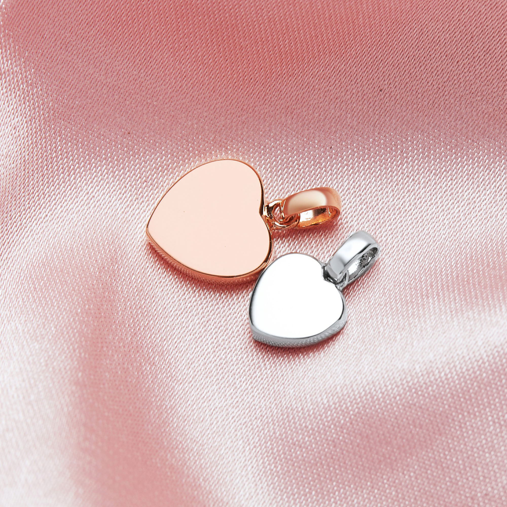 Keepsake Breast Milk Resin Heart Pendant Bezel Settings,Solid Back Solid 14K 18K Gold Pendant,Simple Charm,DIY Memory Jewelry Supplies 1431254 - Click Image to Close