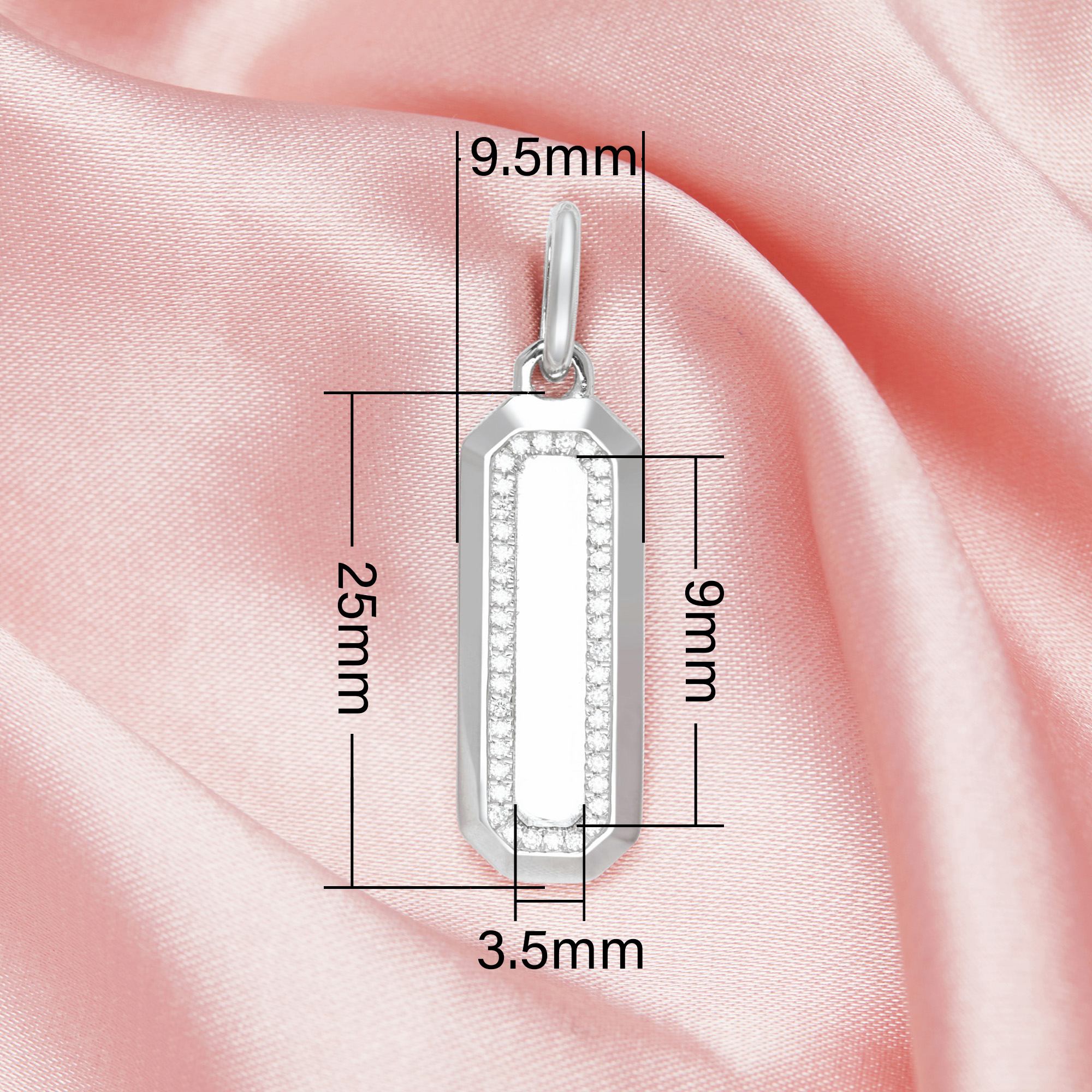 Keepsake Breast Milk Resin Rectangle Bezel Pendant Settings,Solid 14K 18K Gold Pendant Charm,Moissanite Art Deco Pendant,DIY Memory Jewelry Supplies 1431327 - Click Image to Close