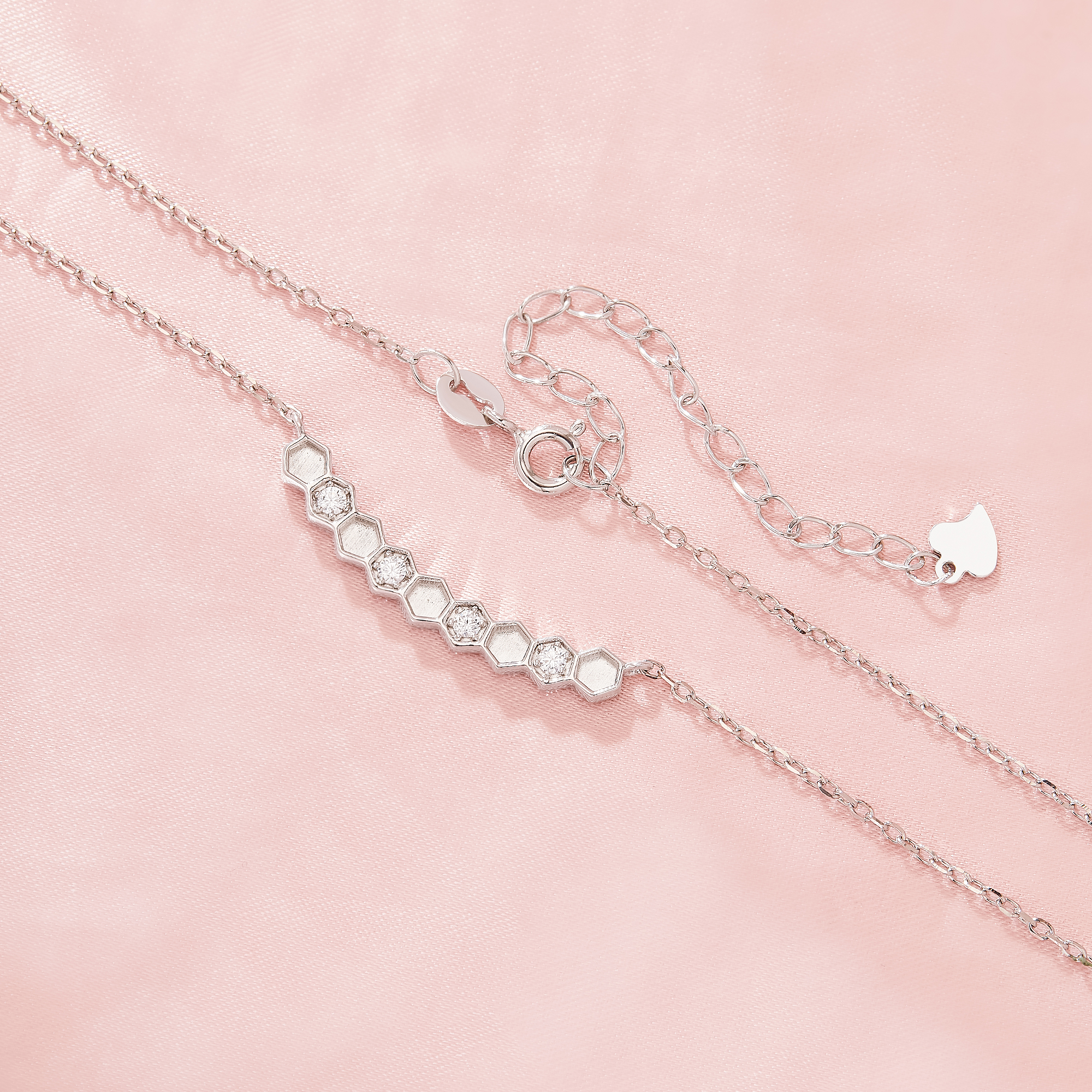 Keepsake Breast Milk Resin Honeycomb Birthstone Necklace,Hexagon Bezel Solid 14K 18K Gold Necklace, DIY Necklace Supplies 1431435 - Click Image to Close