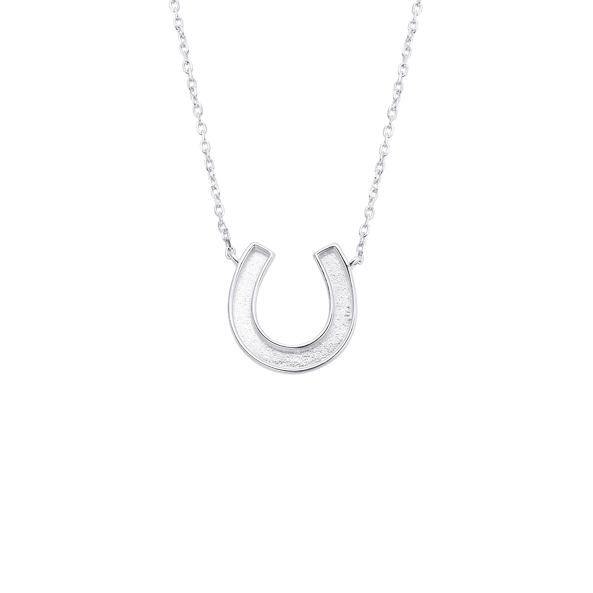 Keepsake Breast Milk Resin Horse Shoe U Bezel Pendant Necklace Settings,Solid 925 Sterling Silver Rose Gold Plated DIY Necklace Supplies 16''+2'' Extension Chain1431441 - Click Image to Close