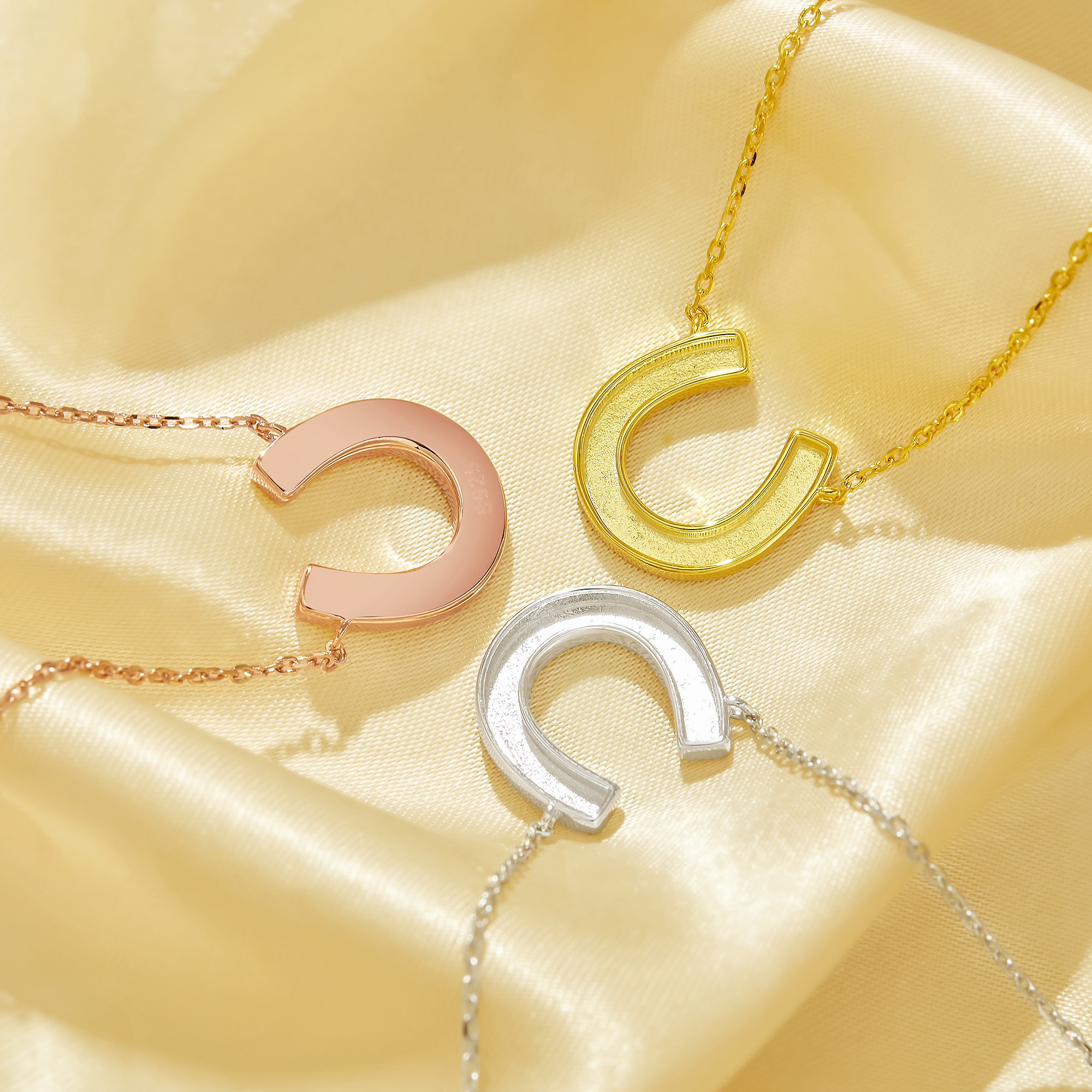 Keepsake Breast Milk Resin Horse Shoe U Bezel Pendant Necklace Settings,Solid 925 Sterling Silver Rose Gold Plated DIY Necklace Supplies 16''+2'' Extension Chain1431441 - Click Image to Close