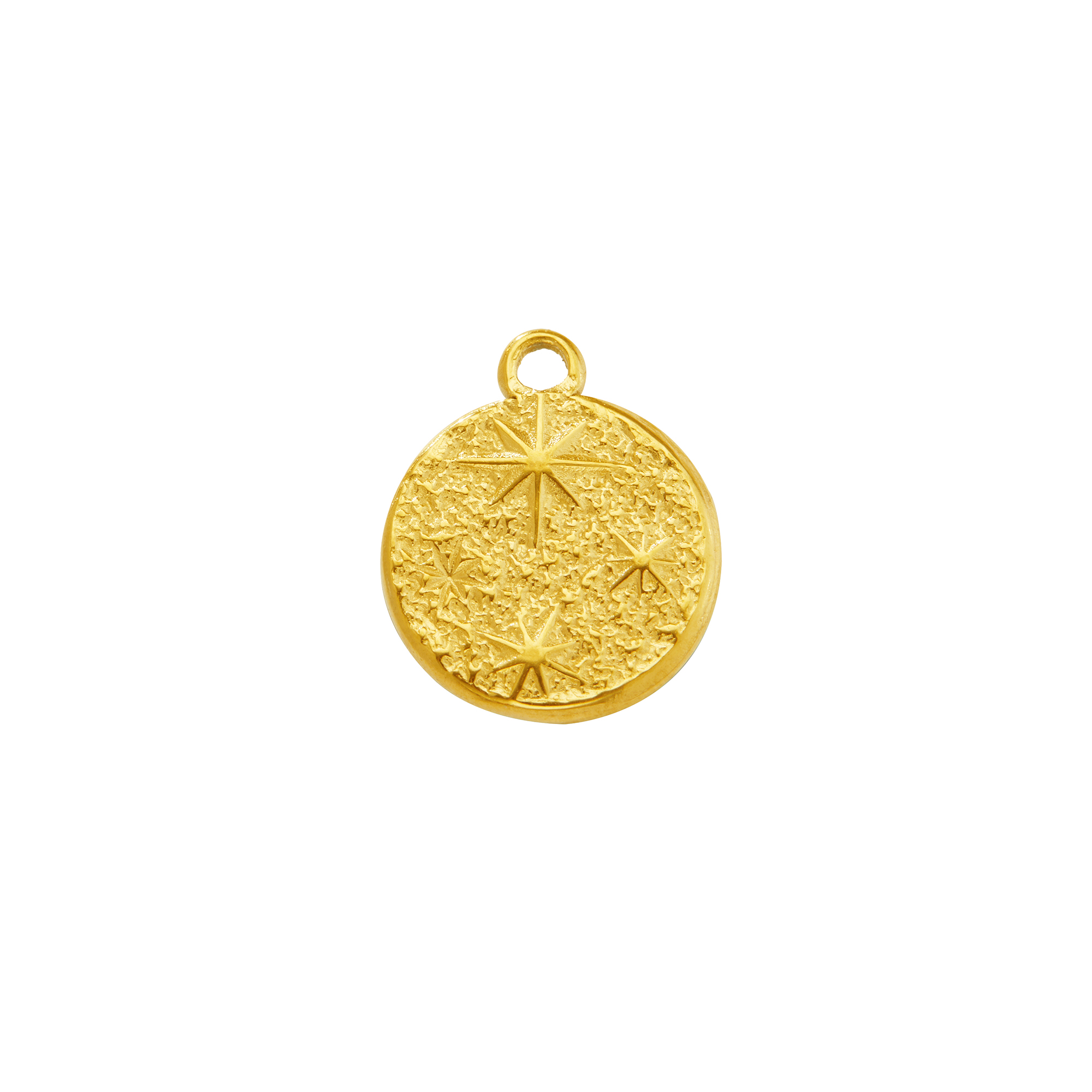 Vintage Styles Stainless Steel Star Round Pendant,Gold Plated Stainless Steel Round Pendant Charm,DIY Pendant Supplies 1431443 - Click Image to Close