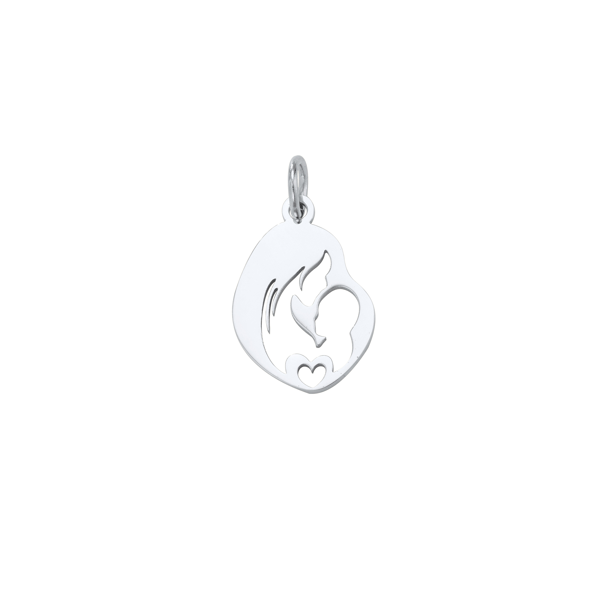 Stainless Steel Mother Child Baby Pendant Charm,Yellow Gold Plated Stainless Steel Pendant,DIY Pendant Blank Supplies 1431445 - Click Image to Close