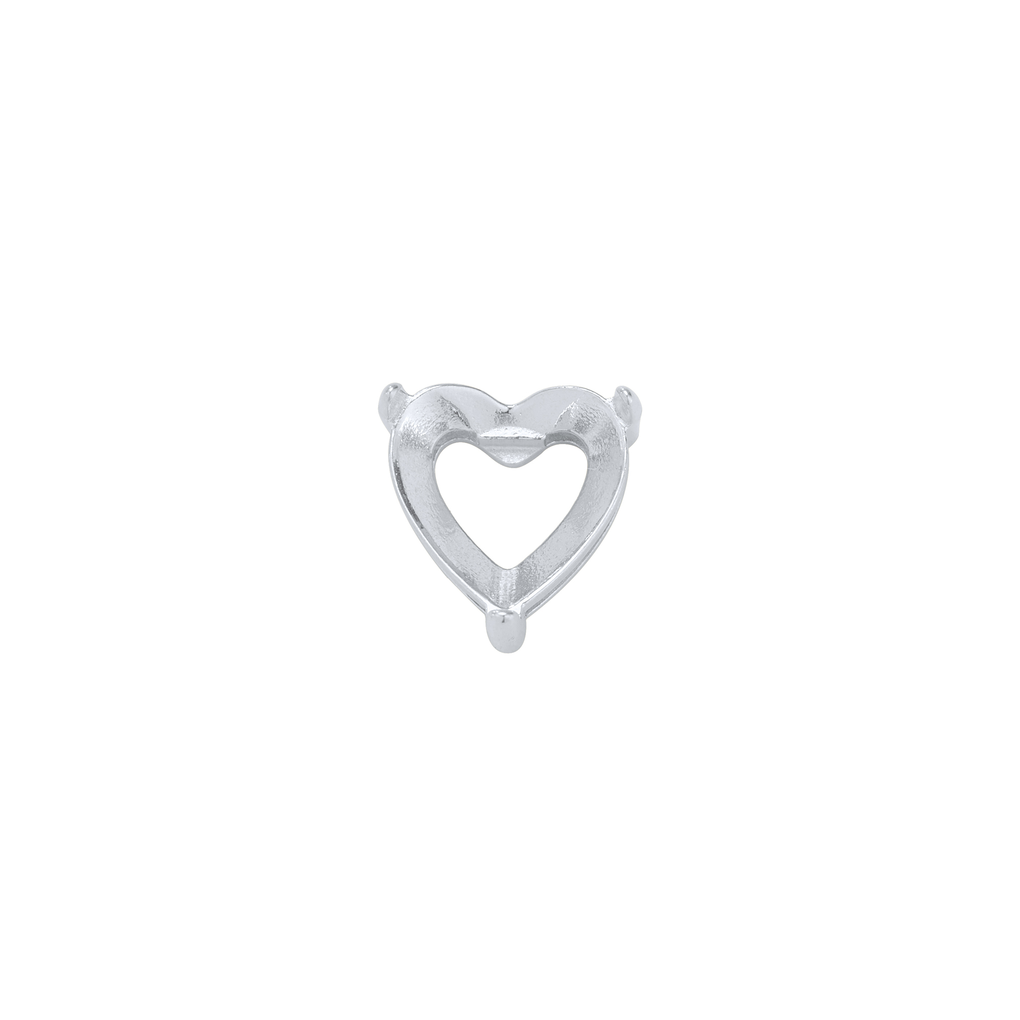 8MM Heart Prongs Bezel Pendant Settings,Yellow Gold Plated Stainless Steel Pendant Charm,Minimalist Heart Pendant,Simple Pendant Blank fro Faceted Stone 1431452 - Click Image to Close