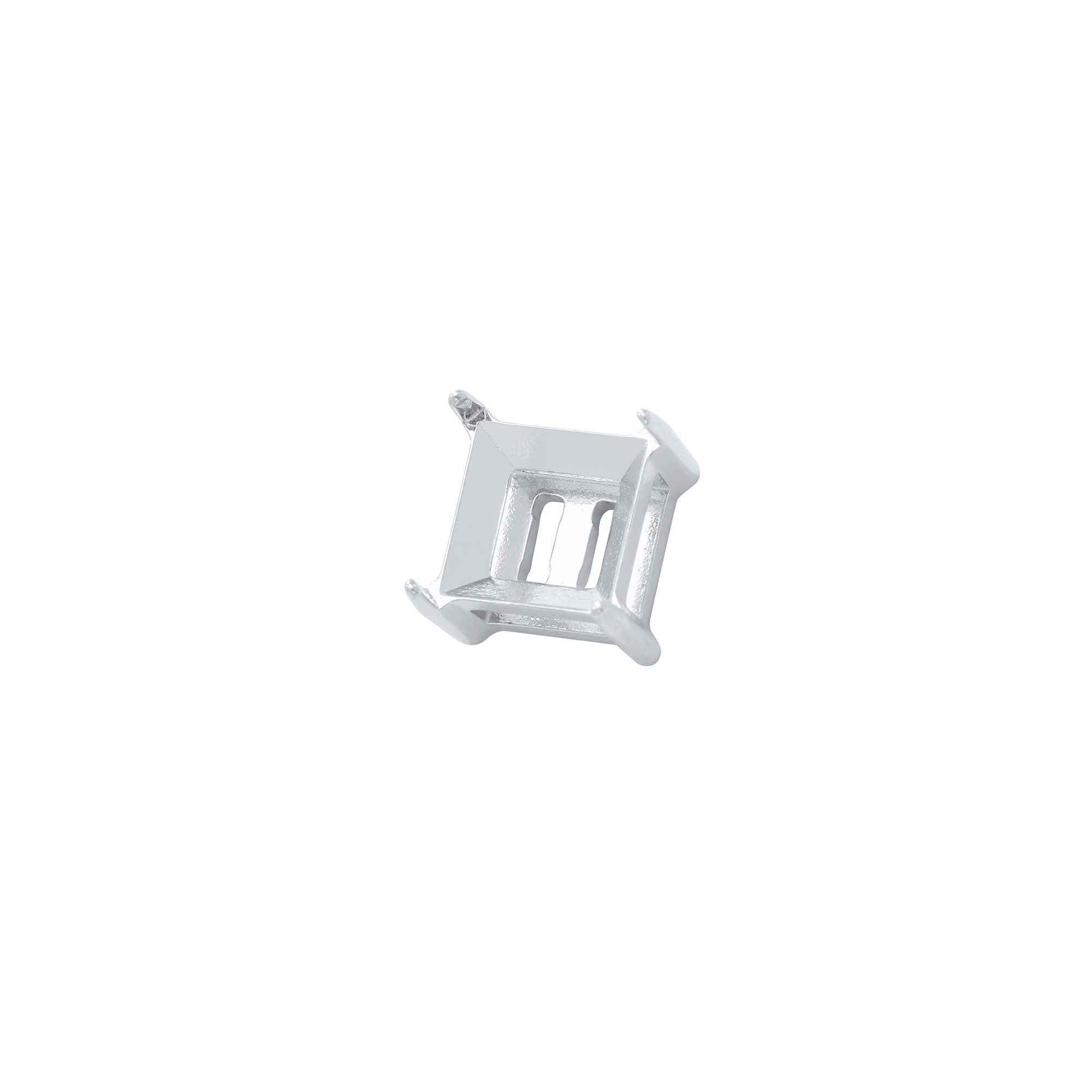 8MM Square Prongs Bezel Pendant Settings,Yellow Gold Plated Stainless Steel Pendant Charm,Minimalist Square Pendant,Simple Pendant Blank 1431453 - Click Image to Close