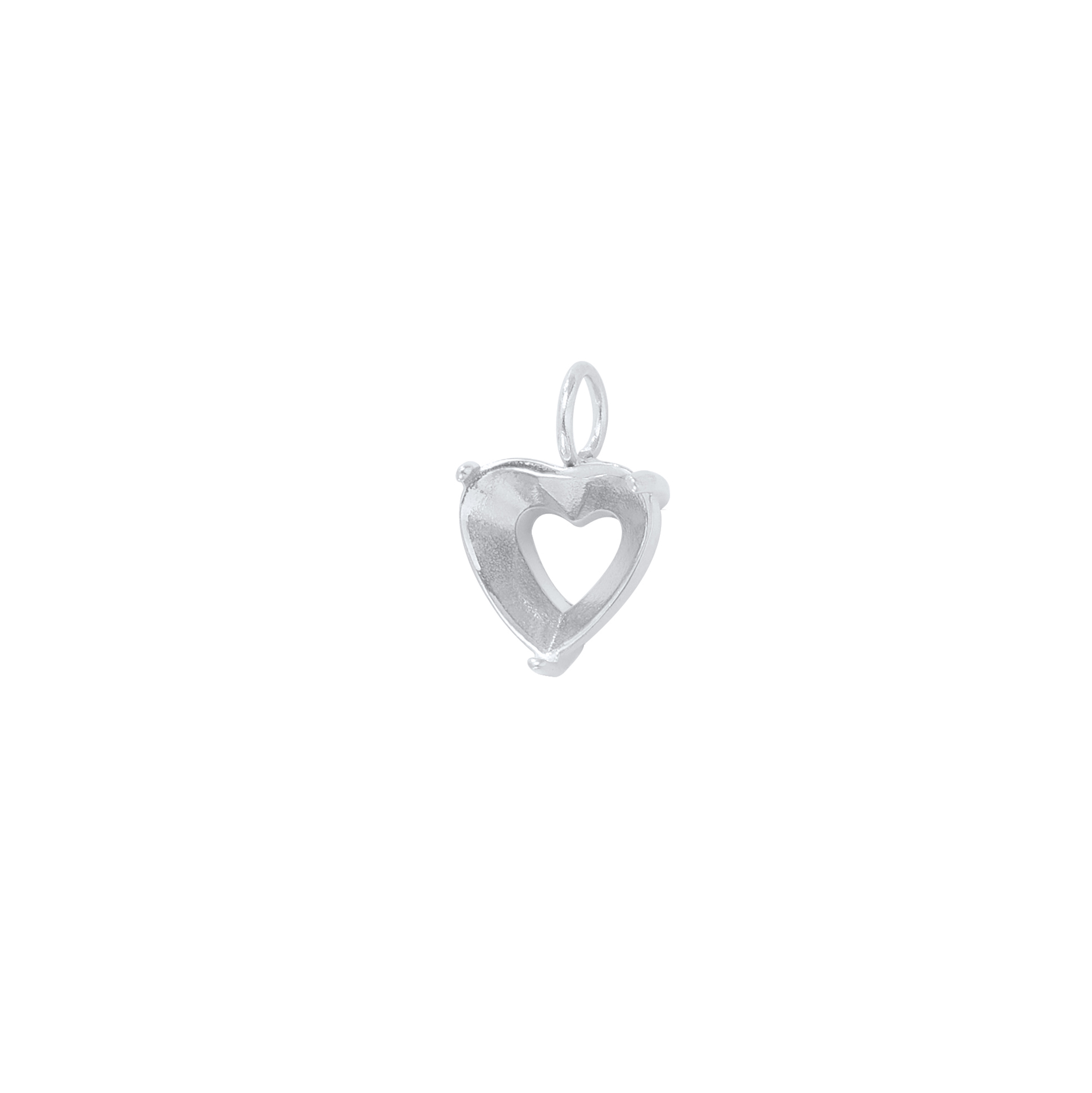 7MM Heart Prongs Bezel Pendant Settings,Rose Yellow Gold Plated Stainless Steel Heart Pendant Charm,Minimalist Heart Pendant,Simple Pendant Blank 1431455 - Click Image to Close