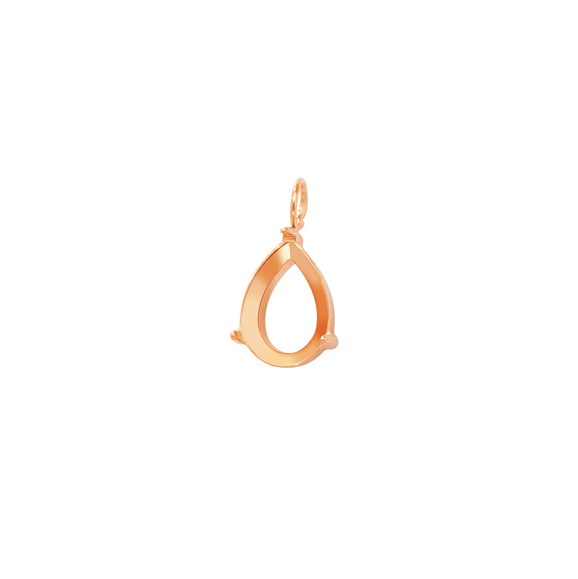 7x9MM Pear Prongs Bezel Pendant Settings,Rose Yellow Gold Plated Stainless Steel Pear Pendant Charm,Minimalist Pendant,Simple Pendant Blank 1431456 - Click Image to Close