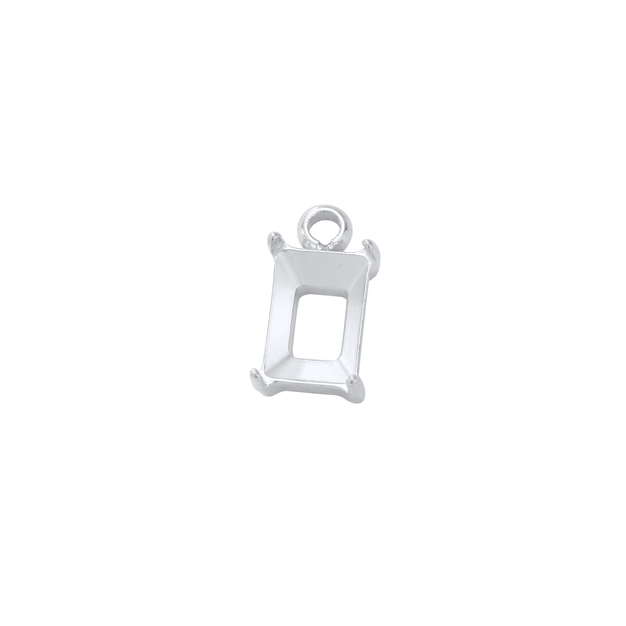 4x6MM Rectangle Prongs Bezel Pendant Settings,Yellow Gold Plated Stainless Steel Rectangle Pendant Charm,Minimalist Pendant,DIY Pendant Blank 1431458 - Click Image to Close
