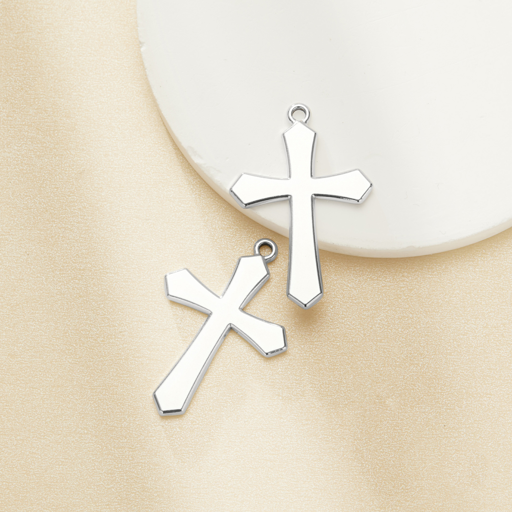 Keepsake Breast Milk Resin Cross Bezel Pendant Settings,Stainless Steel Silver Cross Pendant Charm,DIY Pendant Blank 1431466 - Click Image to Close