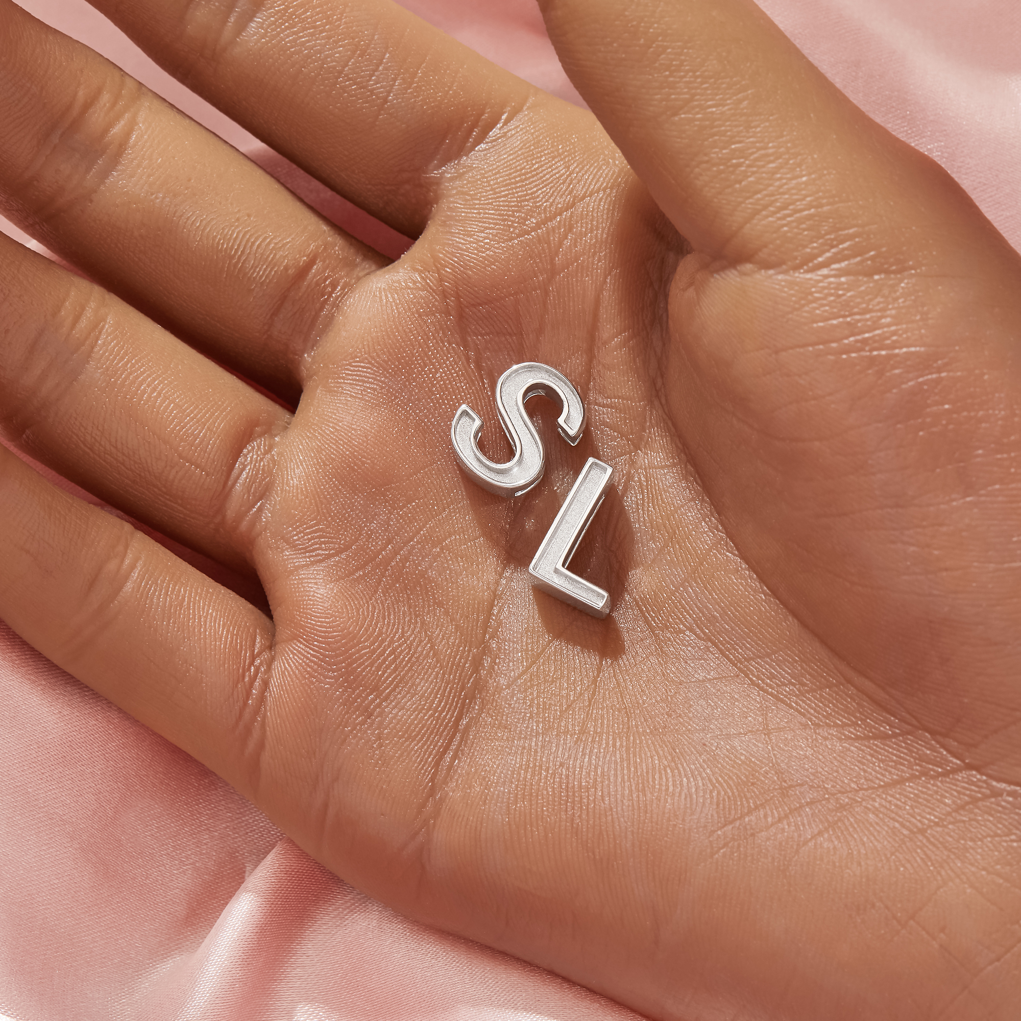Keepsake Breast Milk Resin Initial Letter Channel Bezel Pendant Settings,Solid 925 Sterling Silver Pendant Charm,Minimalist Letter Pendant,DIY Pendant Supplies 1431482-1