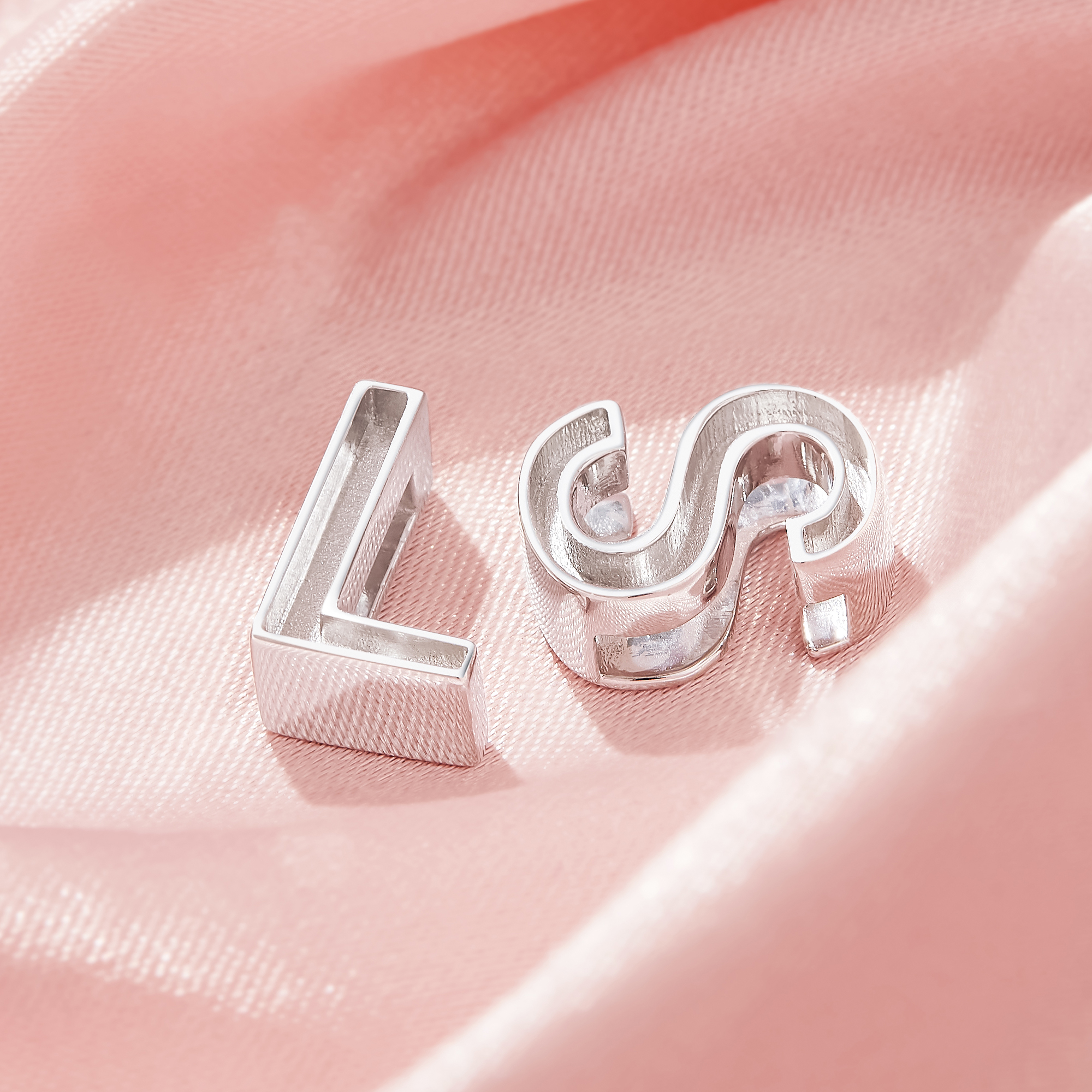 Keepsake Breast Milk Resin Initial Letter Channel Bezel Pendant Settings,Solid 925 Sterling Silver Pendant Charm,Minimalist Letter Pendant,DIY Pendant Supplies 1431482-1