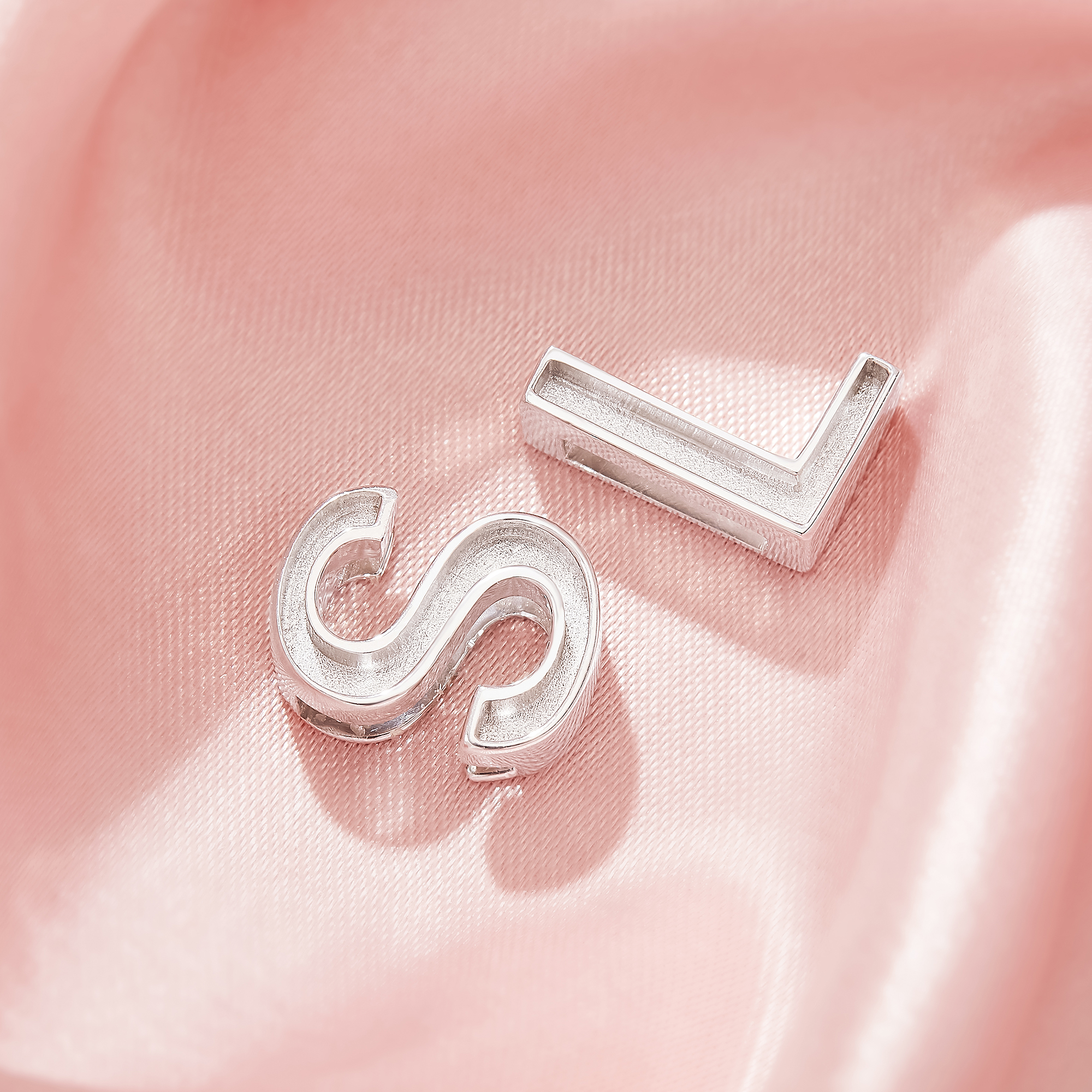 Keepsake Breast Milk Resin Initial Letter Channel Bezel Pendant Settings,Solid 925 Sterling Silver Pendant Charm,Minimalist Letter Pendant,DIY Pendant Supplies 1431482-1