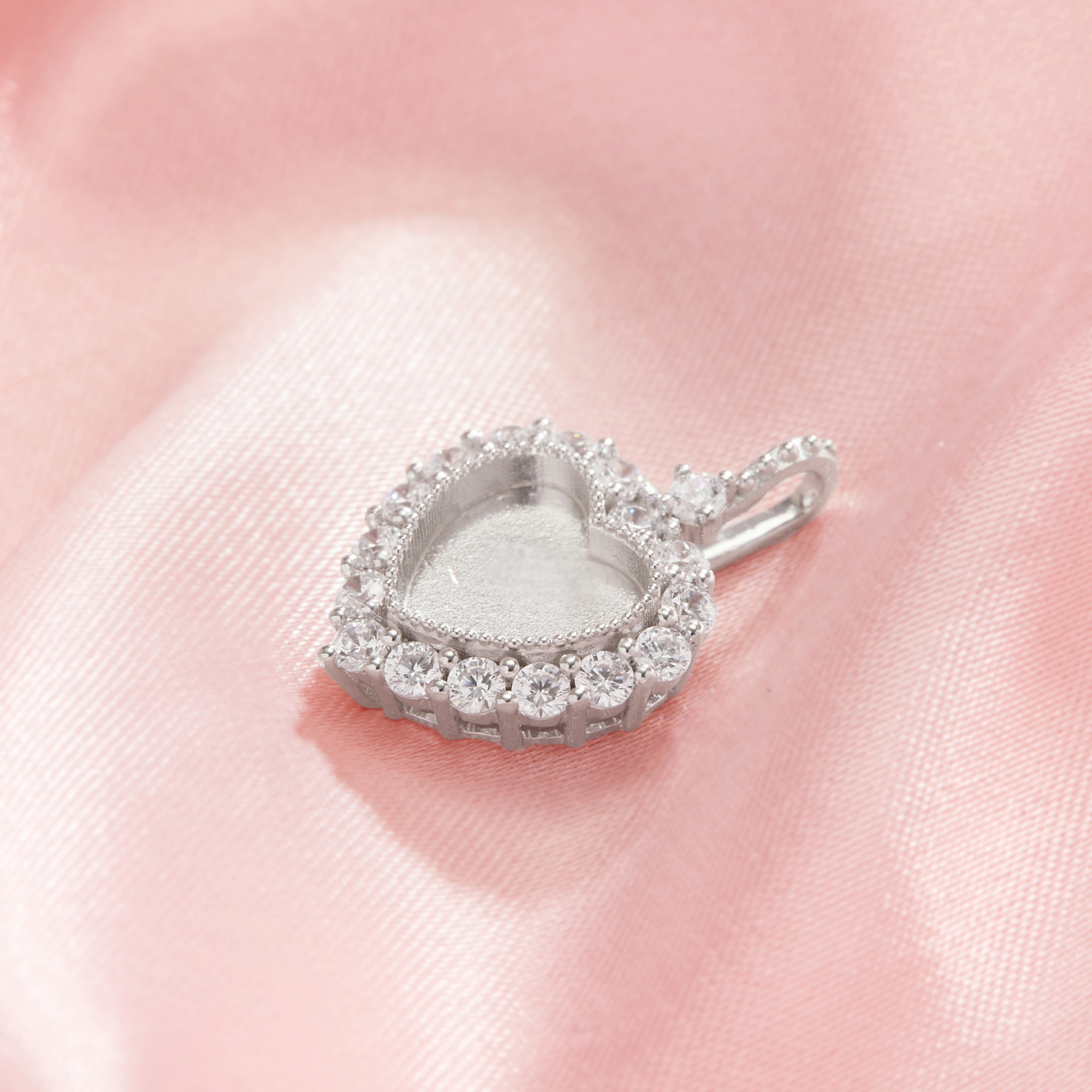 9MM Keepsake Breast Milk Resin Heart Bezel Pendant Settings,Solid 14K 18K Gold Pendant Charm,Moissanite Art Deco Pendant,DIY Pendant Supplies 1431503 - Click Image to Close