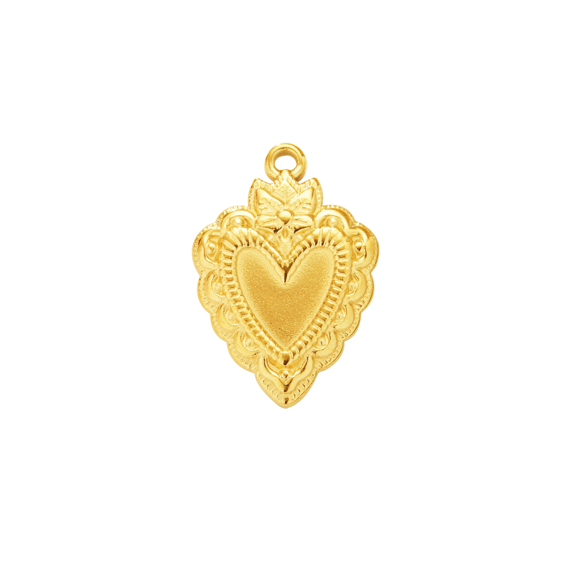 6x8MM Heart Bezel Stainless Steel Pendant Settings,Yellow Gold Silver Pendant Charm,Vintage Styles Heart Pendant,DIY Pendant Blank Supplies 1431513