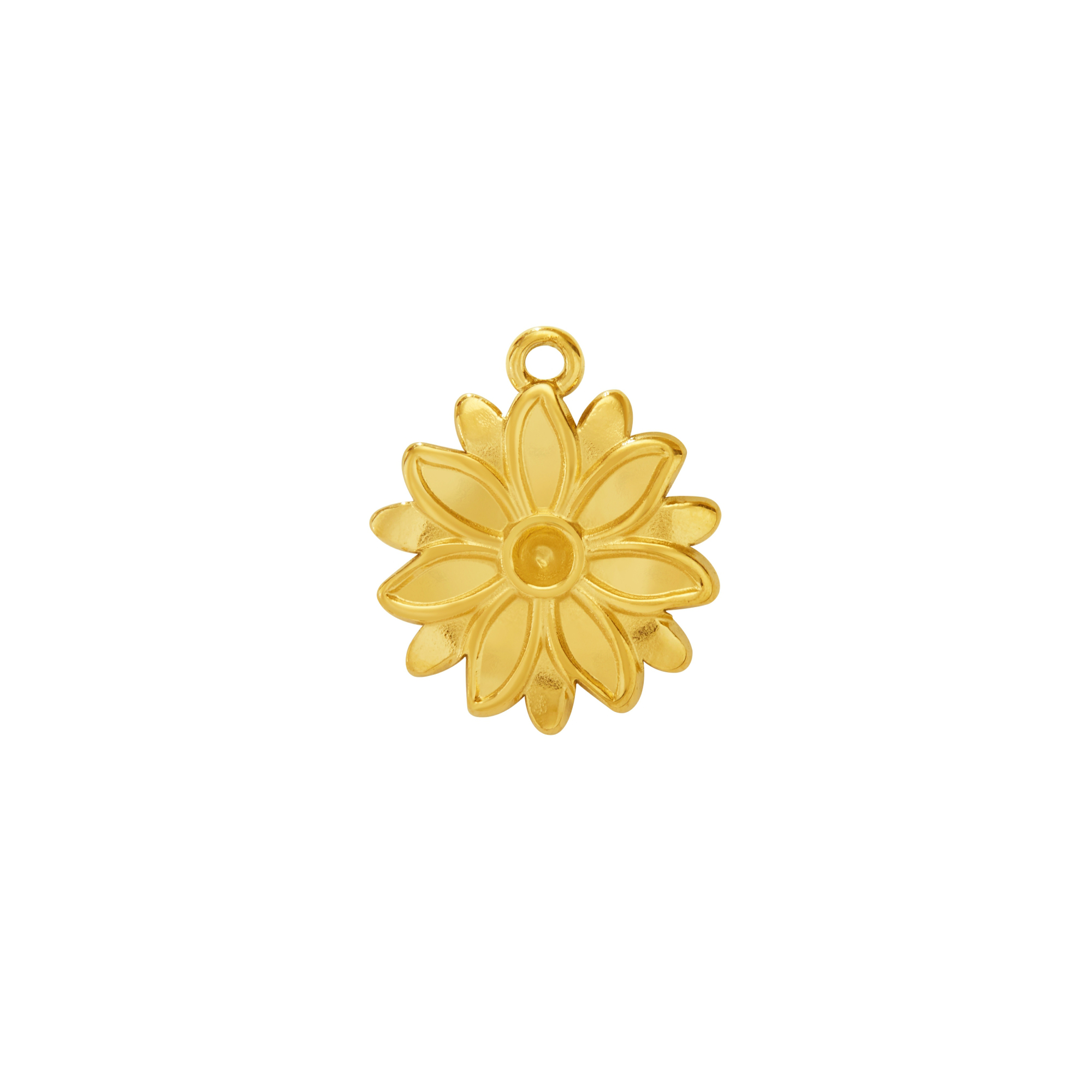 2MM Round Bezel Stainless Steel Pendant Settings,Yellow Gold Silver Flower Pendant Charm,Art Deco Flower Pendant,DIY Pendant Blank Supplies 1431514 - Click Image to Close