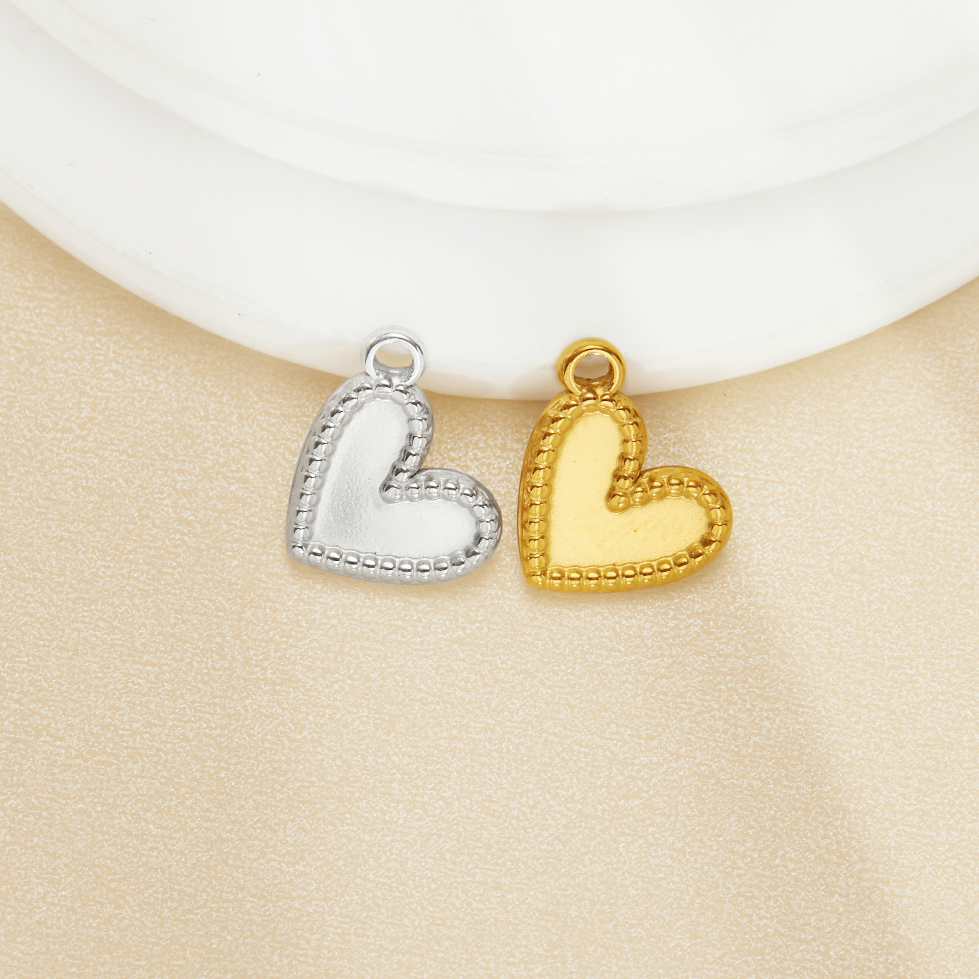 8MM Heart Bezel Stainless Steel Pendant Settings,Yellow Gold Silver Heart Pendant Charm,Art Deco Heart Pendant,DIY Pendant Blank Supplies 1431516 - Click Image to Close