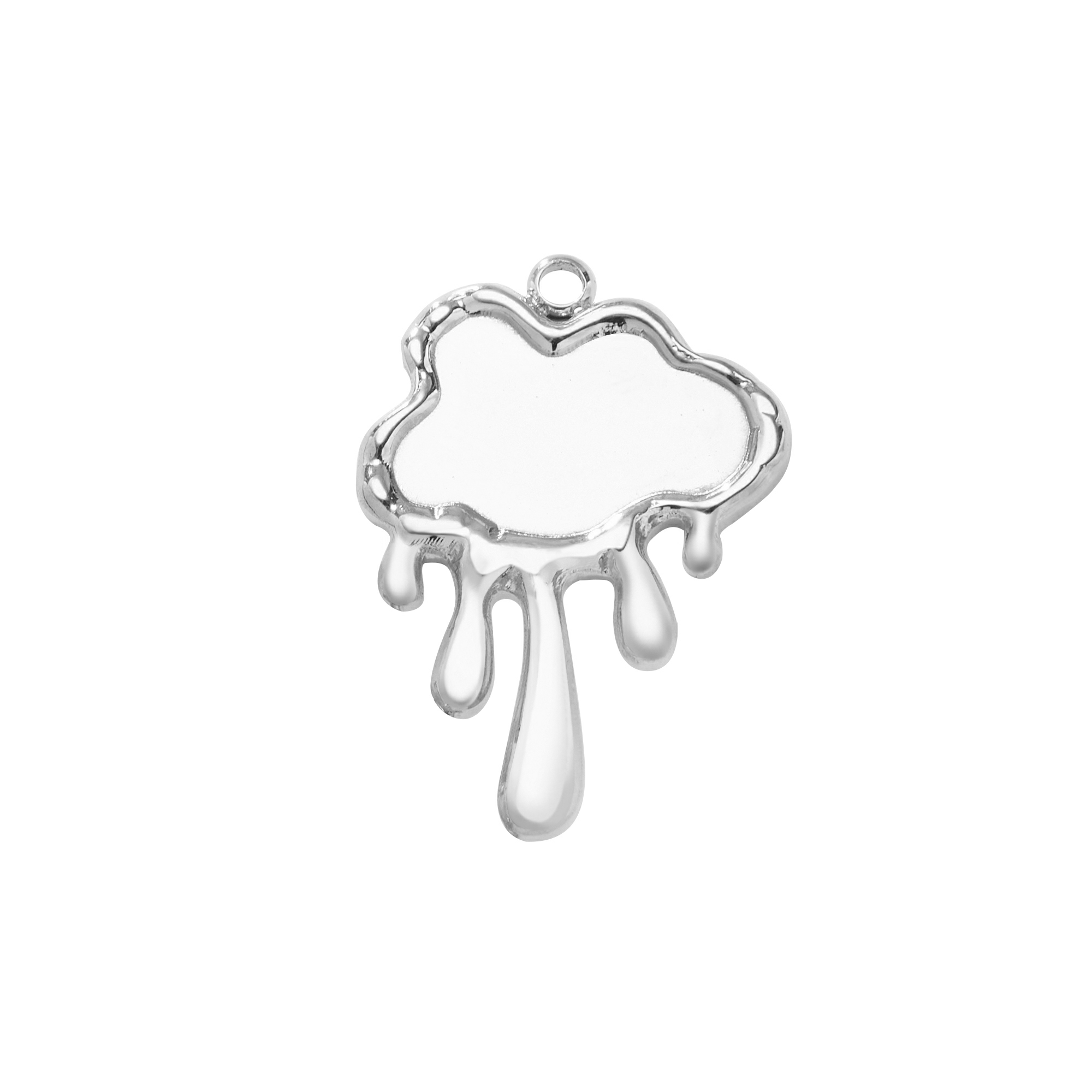 8x15MM Cloud Bezel Pendant Settings,Yellow Gold Silver Stainless Steel Pendant Charm,Art Deco Cloud Pendant,DIY Pendant Blank Supplies 1431522