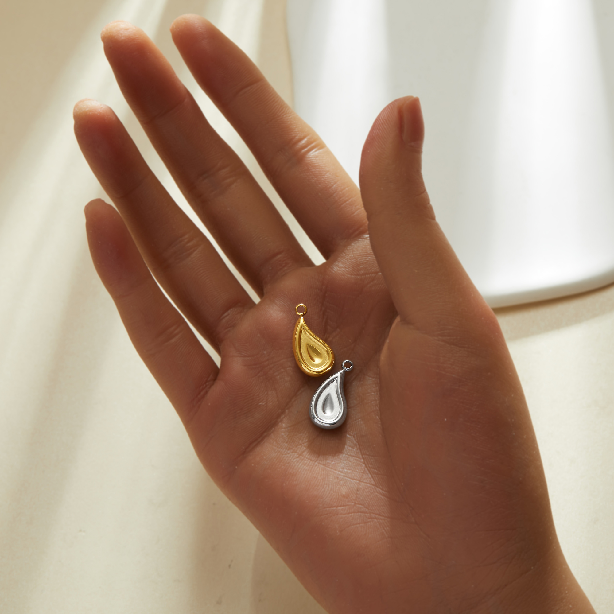 Pear Bezel Stainless Steel Pendant Settings,Yellow Gold Rhodium Pear Pendant Charm,Minimalist Pendant,DIY Pendant Supplies 1431526 - Click Image to Close
