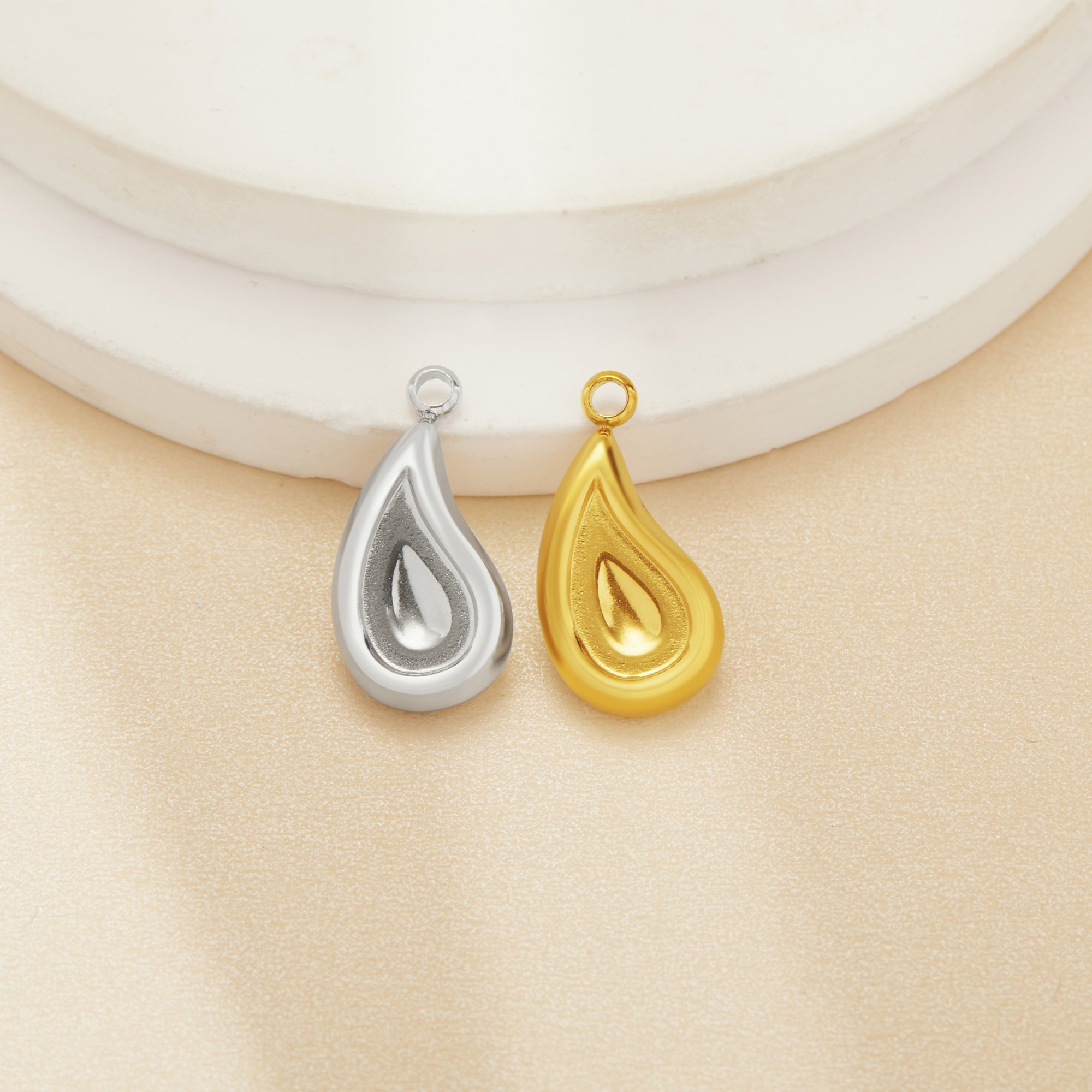 Pear Bezel Stainless Steel Pendant Settings,Yellow Gold Rhodium Pear Pendant Charm,Minimalist Pendant,DIY Pendant Supplies 1431526 - Click Image to Close