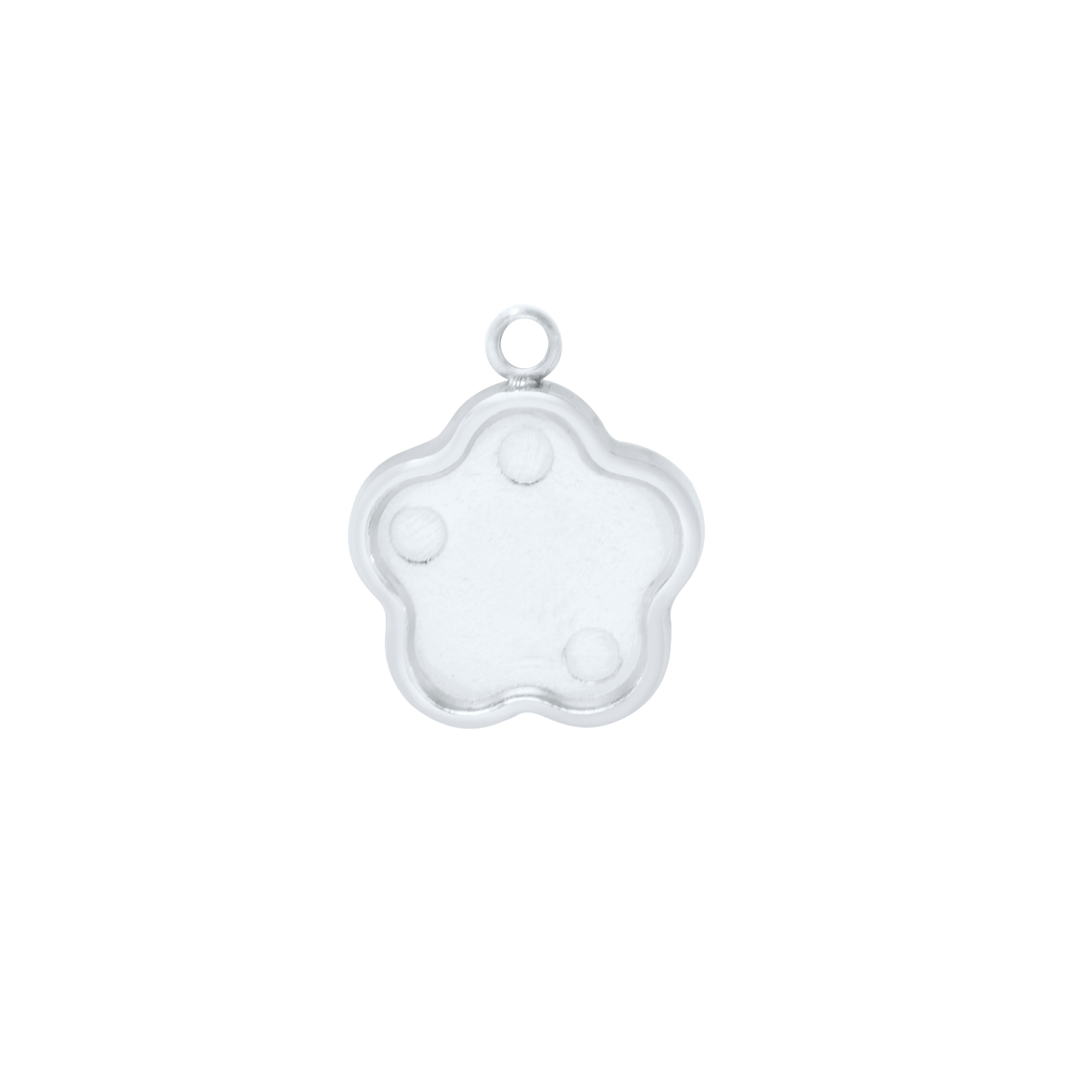 Flower Bezel Stainless Steel Pendant Settings,Yellow Gold Silver Pendant Charm,Minimalist Flower Pendant,DIY Pendant Supplies 1431527 - Click Image to Close