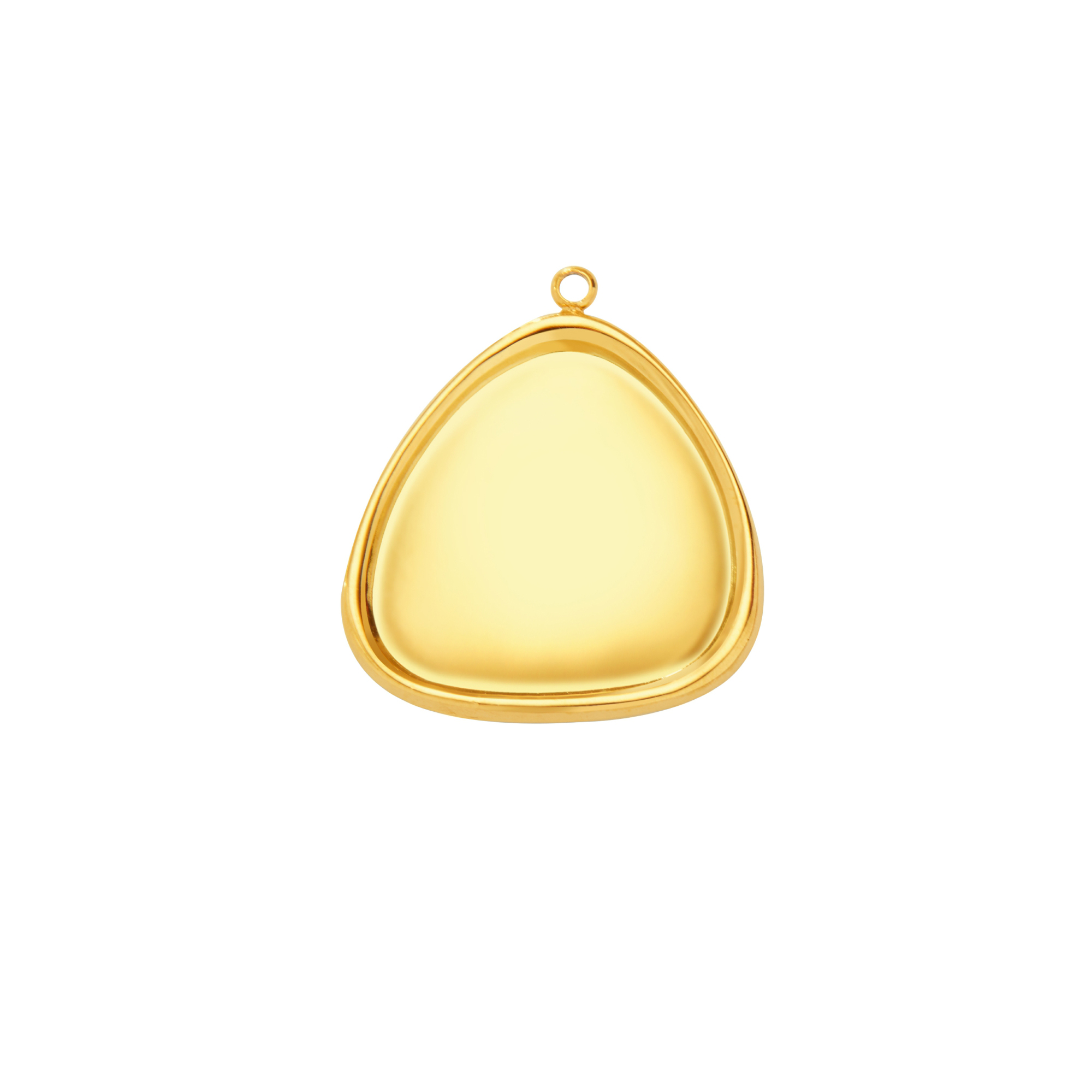 22MM Triangle Bezel Stainless Steel Pendant Settings,Yellow Gold Silver Pendant Charm,Minimalist Triangle Pendant,DIY Pendant Supplies 1431528 - Click Image to Close