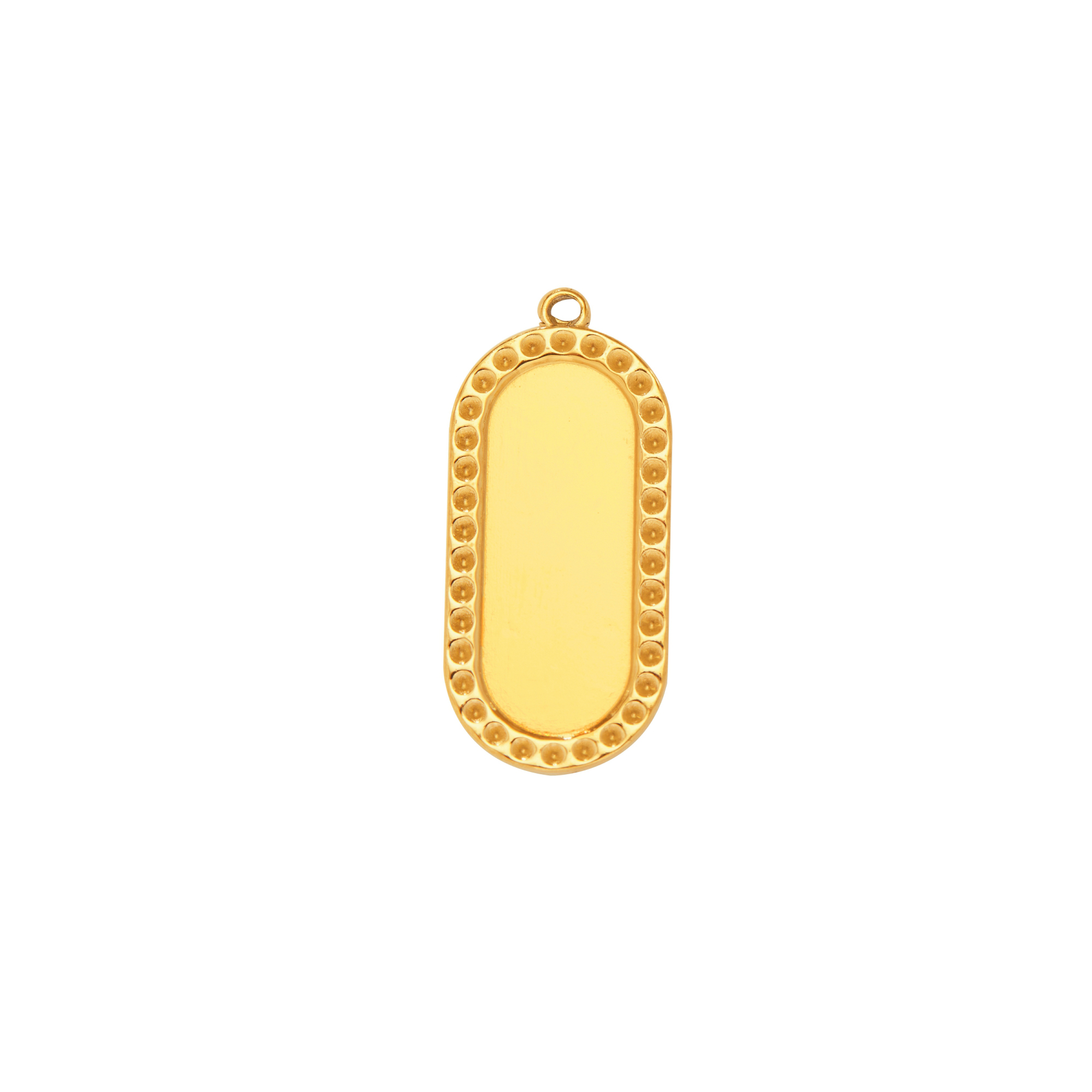 9x23MM Oval Bezel Stainless Steel Pendant Settings,Yellow Gold Silver Pendant Charm,Art Deco Oval Pendant,DIY Pendant Supplies 1431529 - Click Image to Close