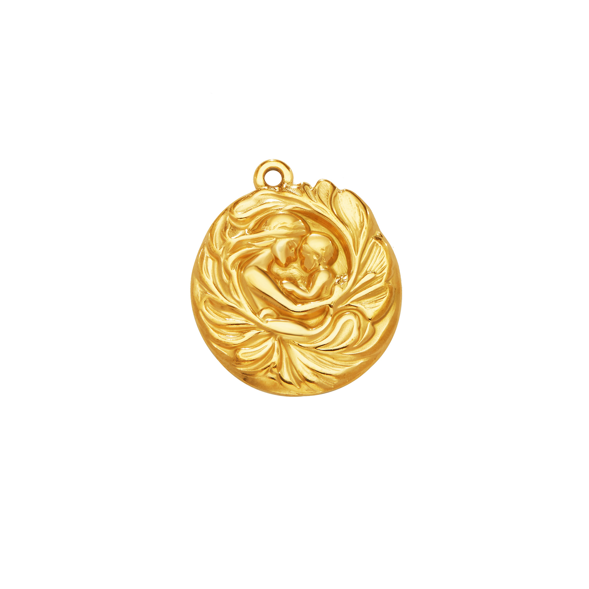 Mother and Baby Flower Pendant Charm,Stainless Steel Gold Plated Rose Flower Pendant,Simple Flower Pendant,DIY Pendant Supplies 1431534 - Click Image to Close