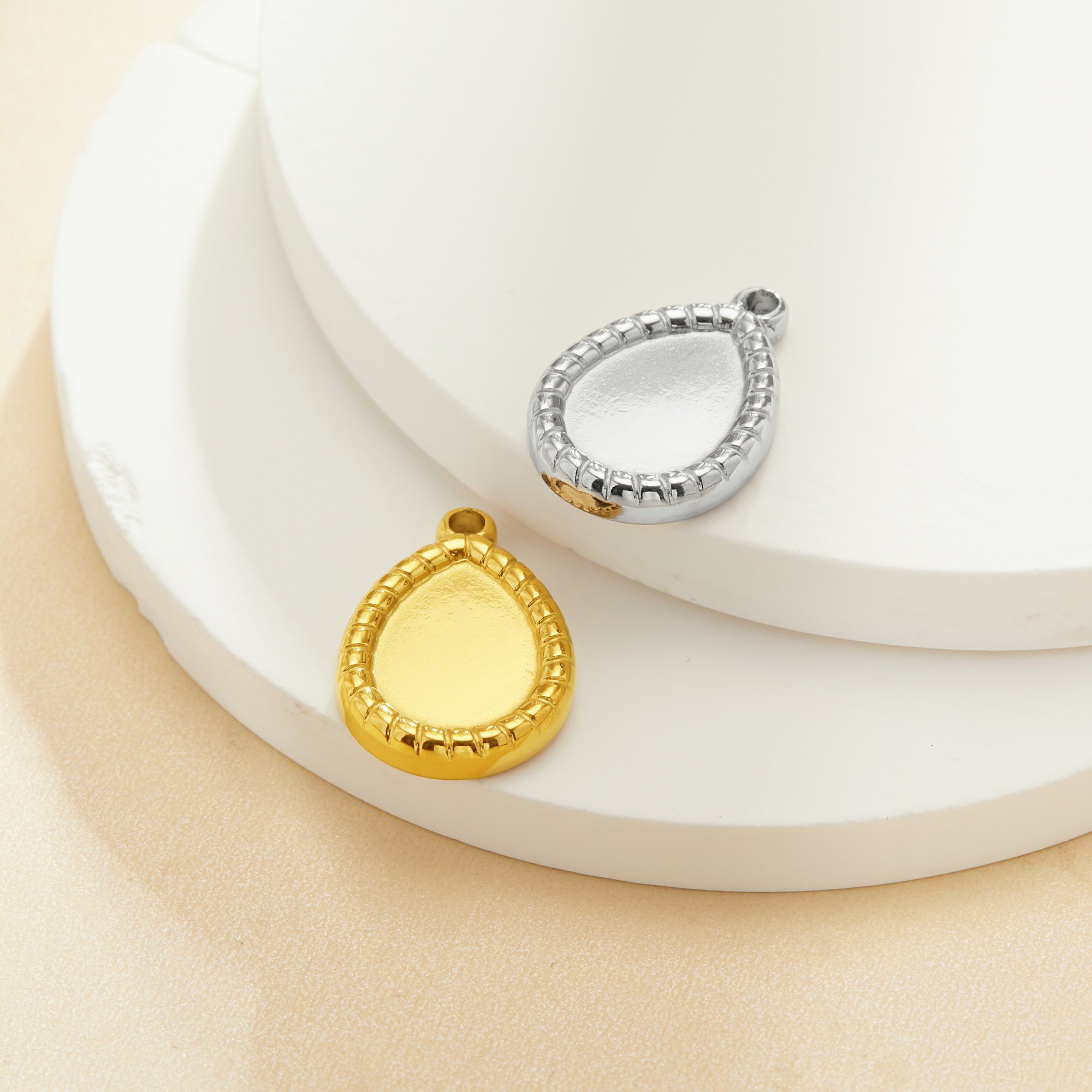 9x12MM Keepsake Breast Milk Resin Pear Bezel Pendant Settings,Minimalist Stainless Steel Pear Pendant Charm,DIY Pendant Blank Supplies 1431535 - Click Image to Close