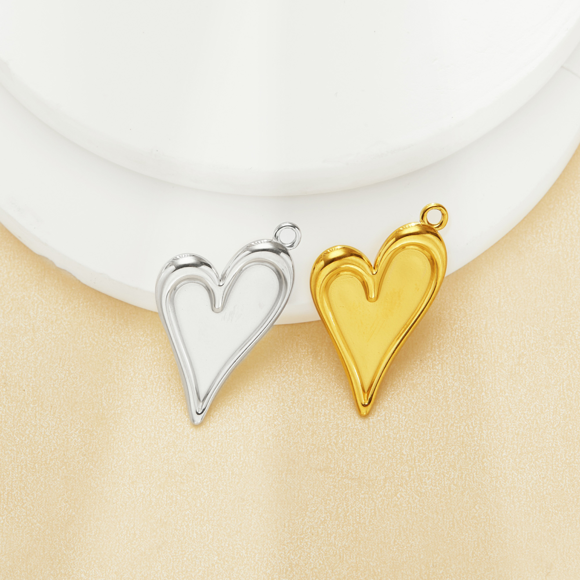 10x18MM Keepsake Breast Milk Resin Heart Bezel Pendant Settings,Simple Stainless Steel Heart Pendant Charm,DIY Pendant Supplies 1431536 - Click Image to Close
