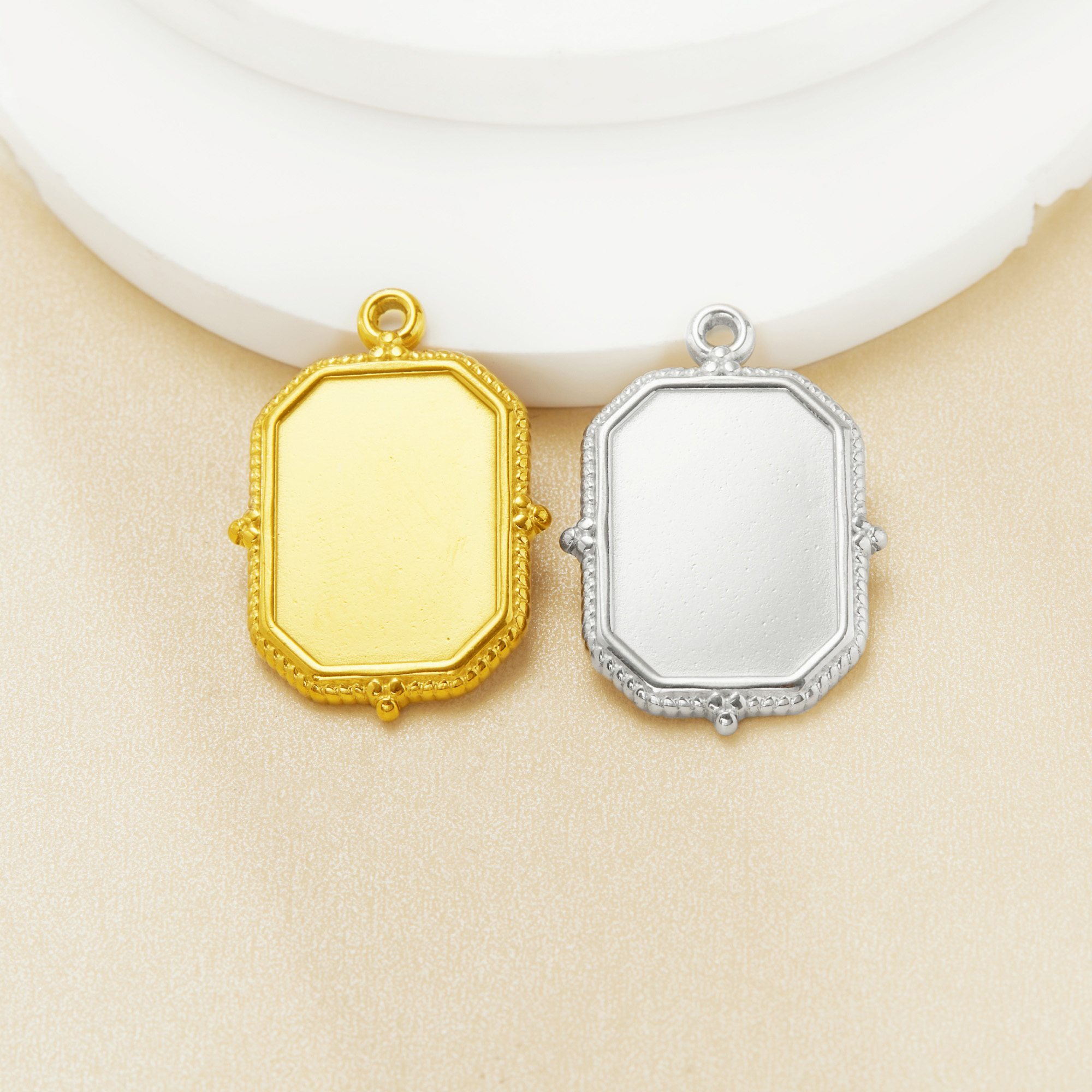 13x18MM Keepsake Breast Milk Resin Rectangle Bezel Pendant Settings,Stainless Steel Pendant Charm,Vintage Styles DIY Pendant Supplies 1431537 - Click Image to Close