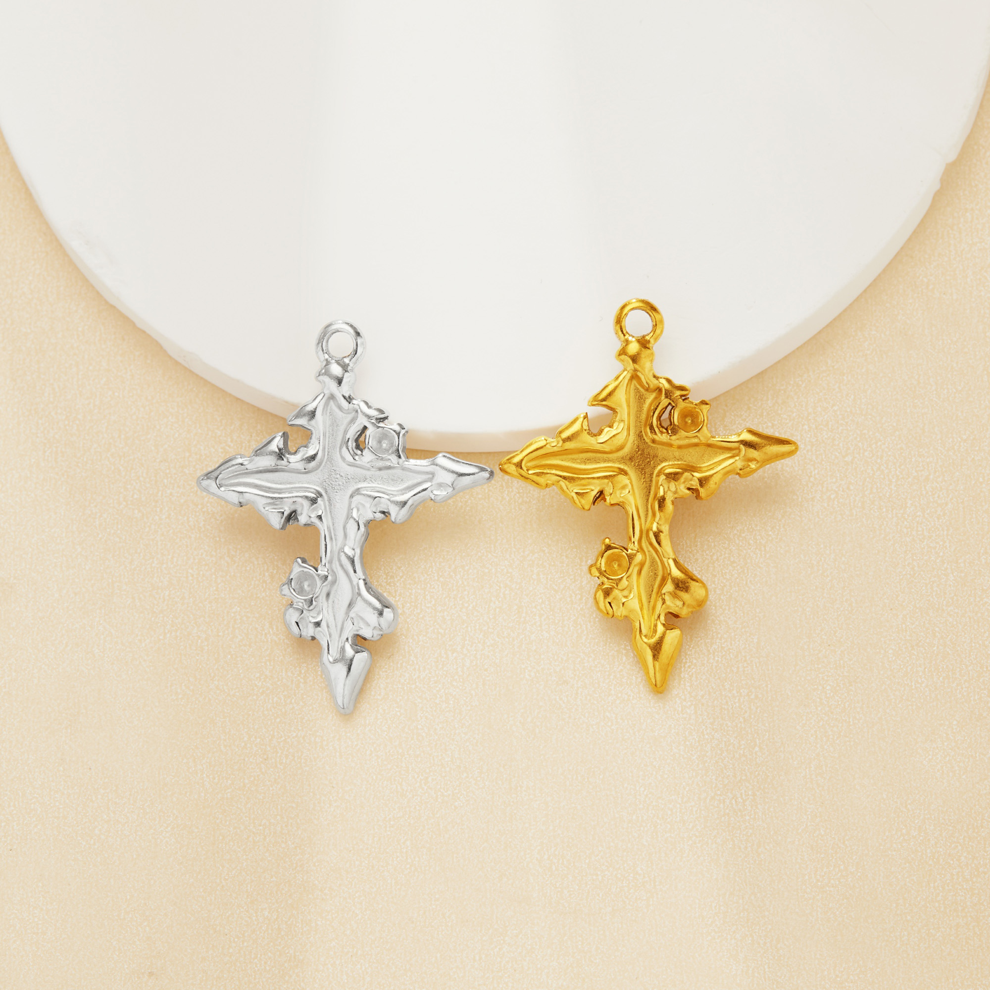 Keepsake Breast Milk Resin Cross Bezel Pendant Settings,Art Deco Stainless Steel Cross Pendant Charm,DIY Pendant Supplies 1431540 - Click Image to Close